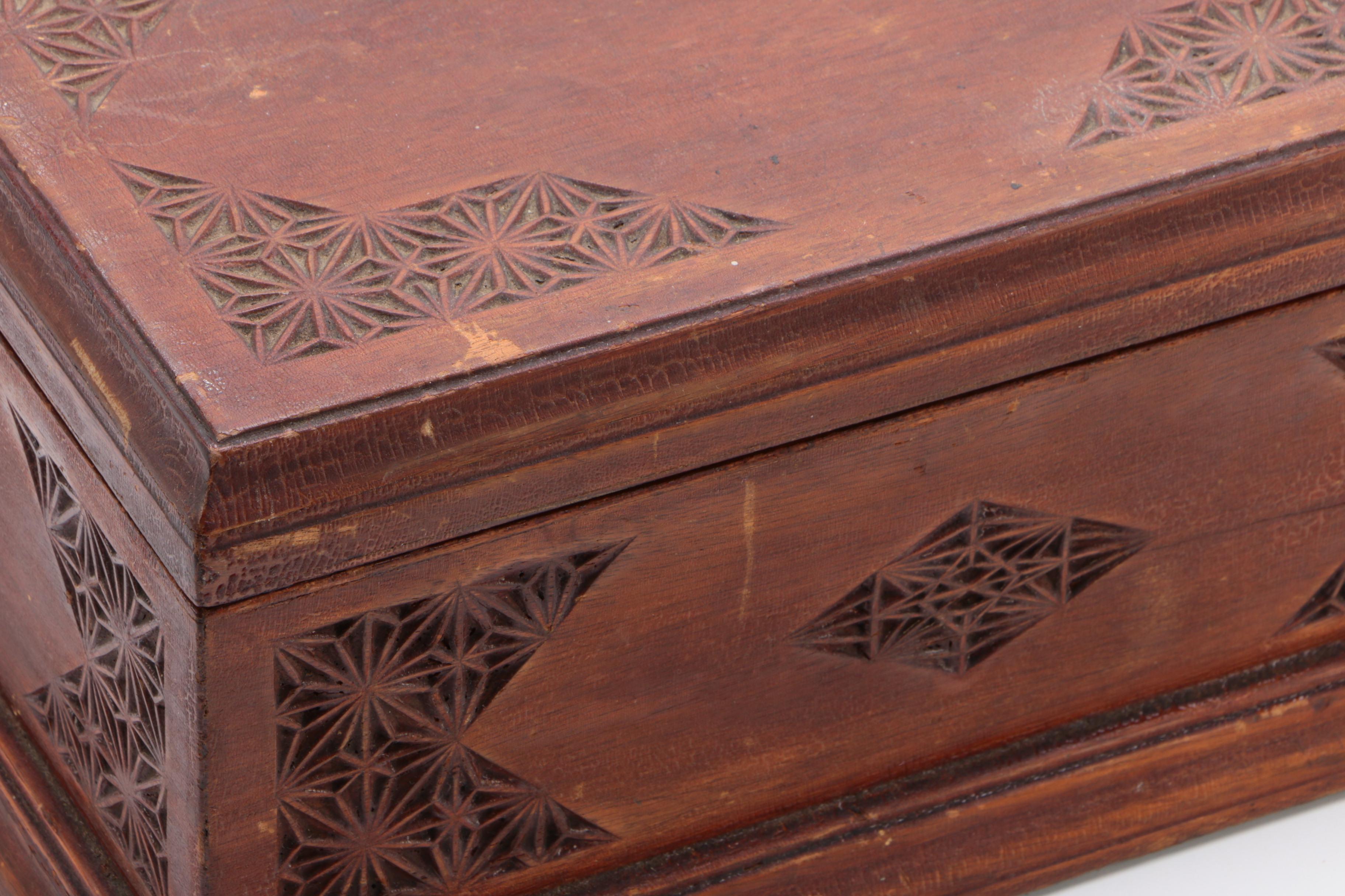 Ornate Wood Boxes, Cigar Box and a Vanity Box