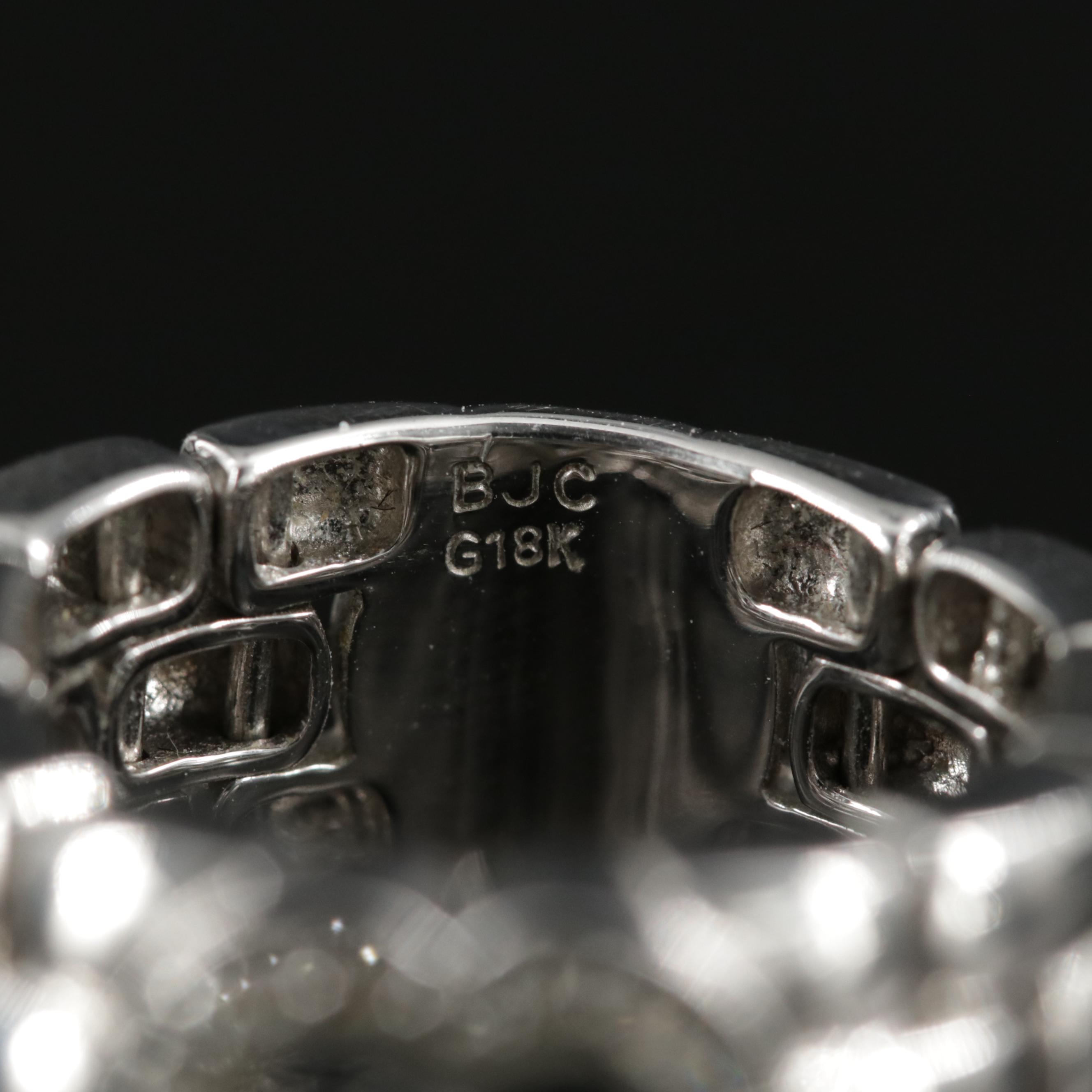 18K Gold Diamond Heart Ring with Floating Diamond