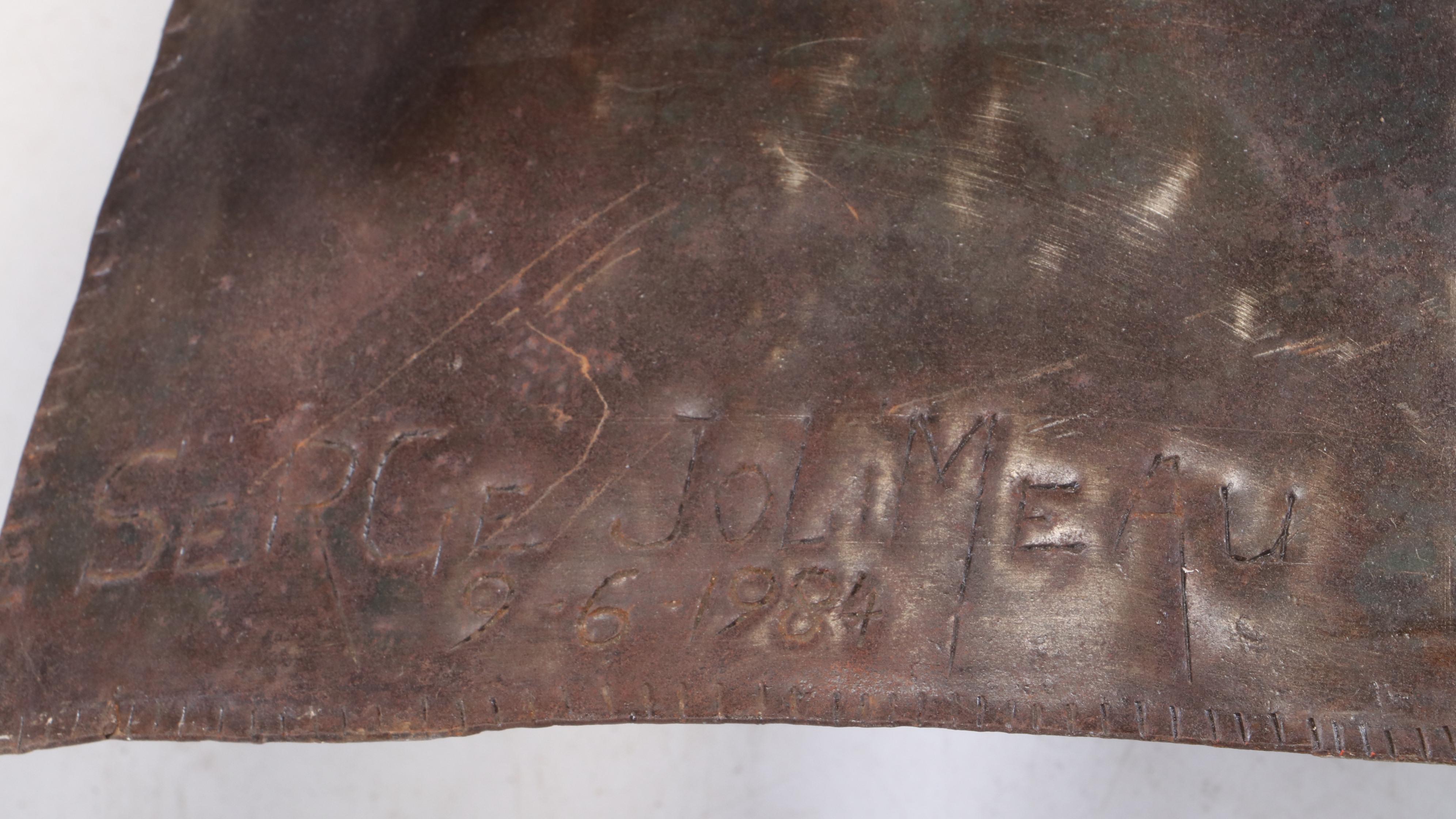 Serge Jolimeau Monumental Haitian Metal Sculpture of the Crucifixion, 1984