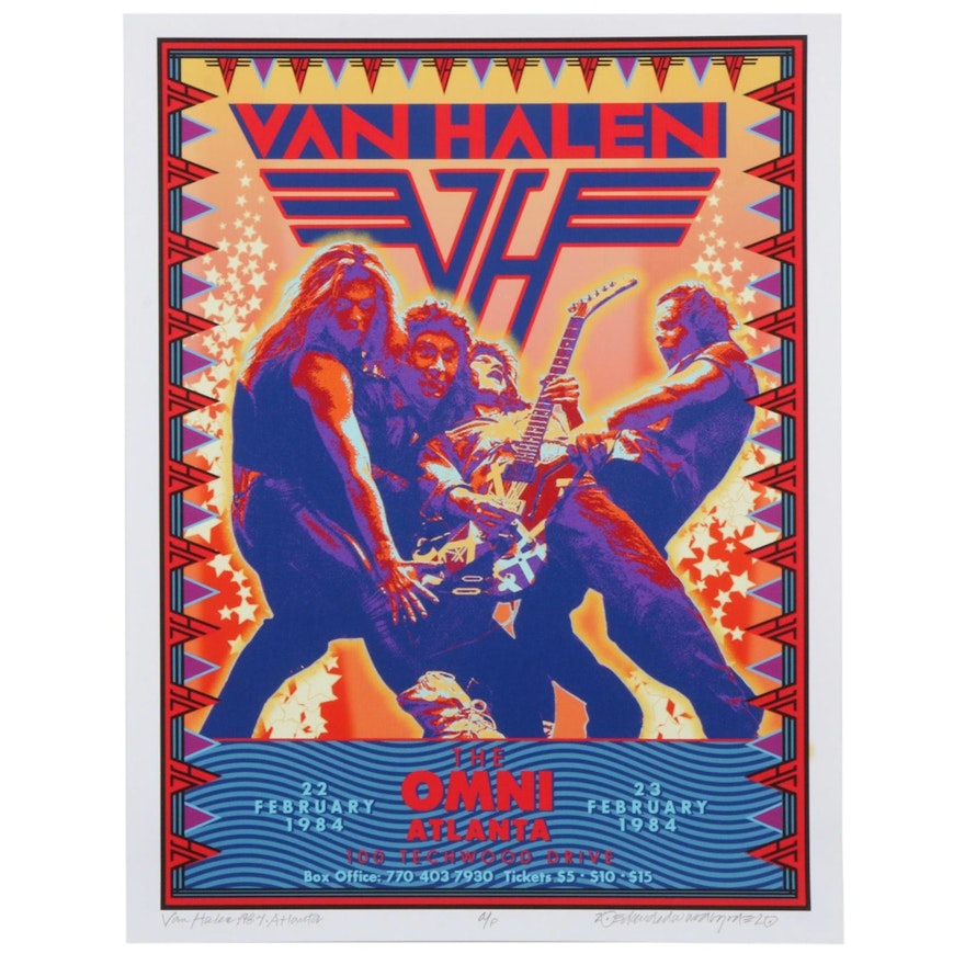 David Edward Byrd Giclée "Van Halen at the Omni, Atlanta 1984"