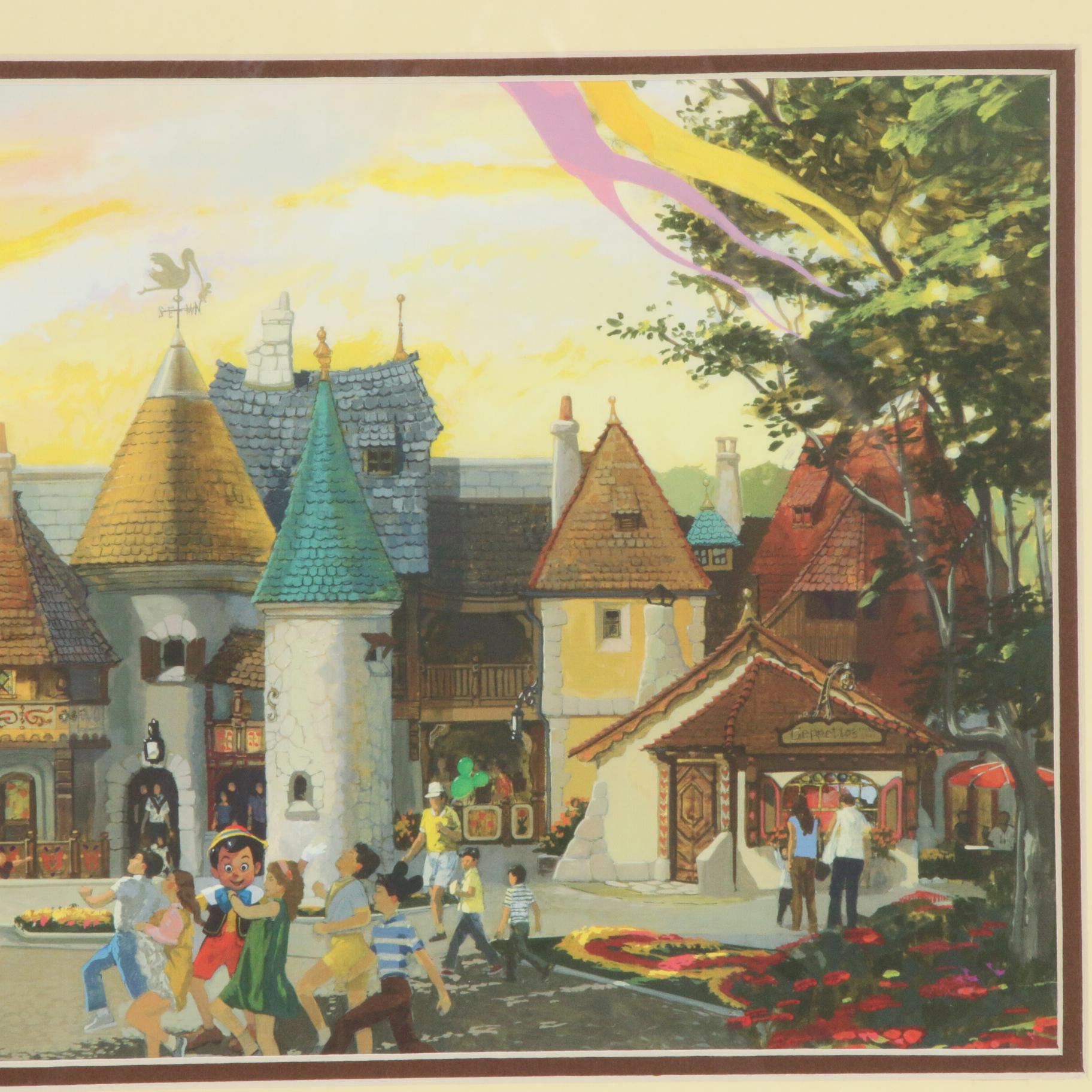 Disney Fantasyland Village Concept Art Inkjet Prints