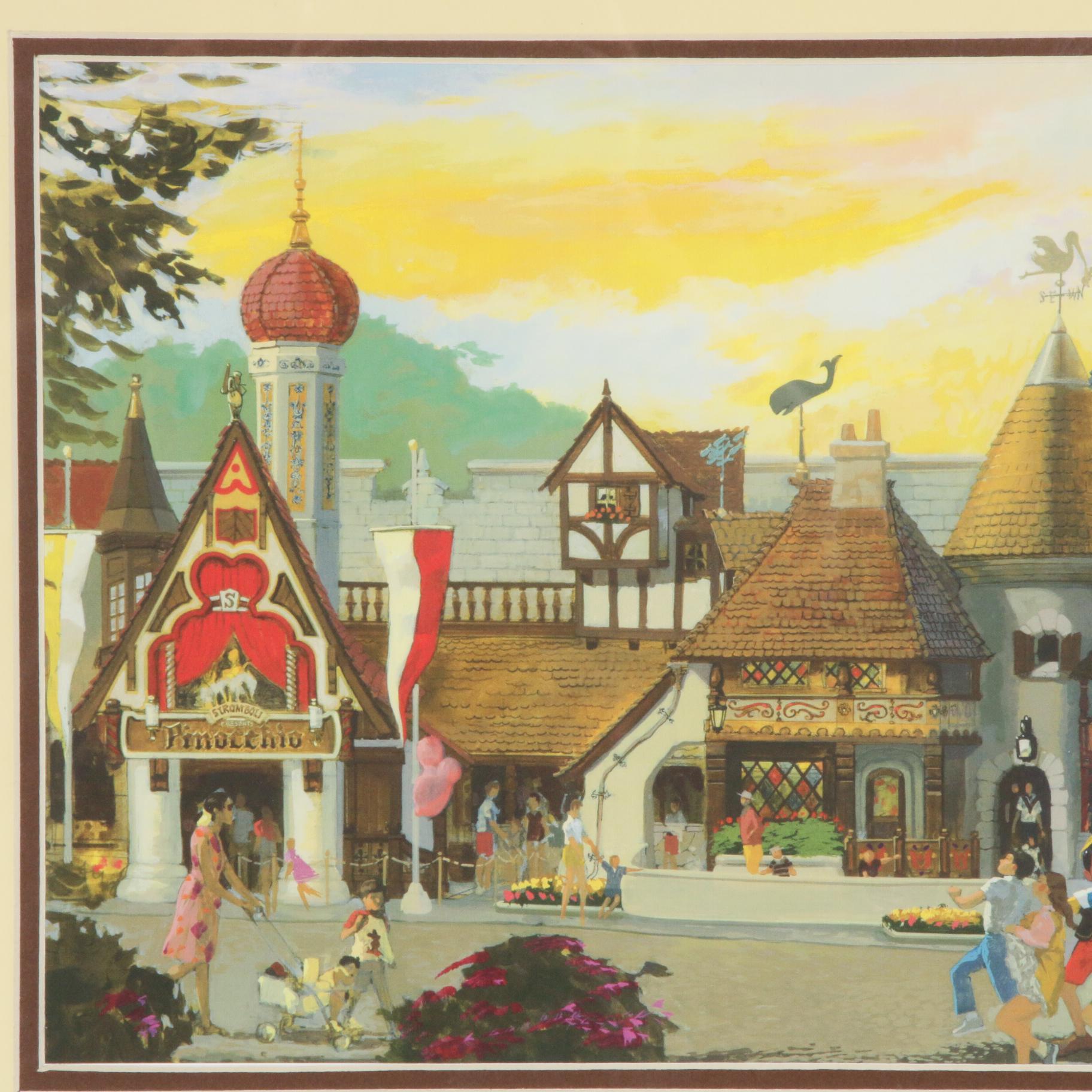Disney Fantasyland Village Concept Art Inkjet Prints