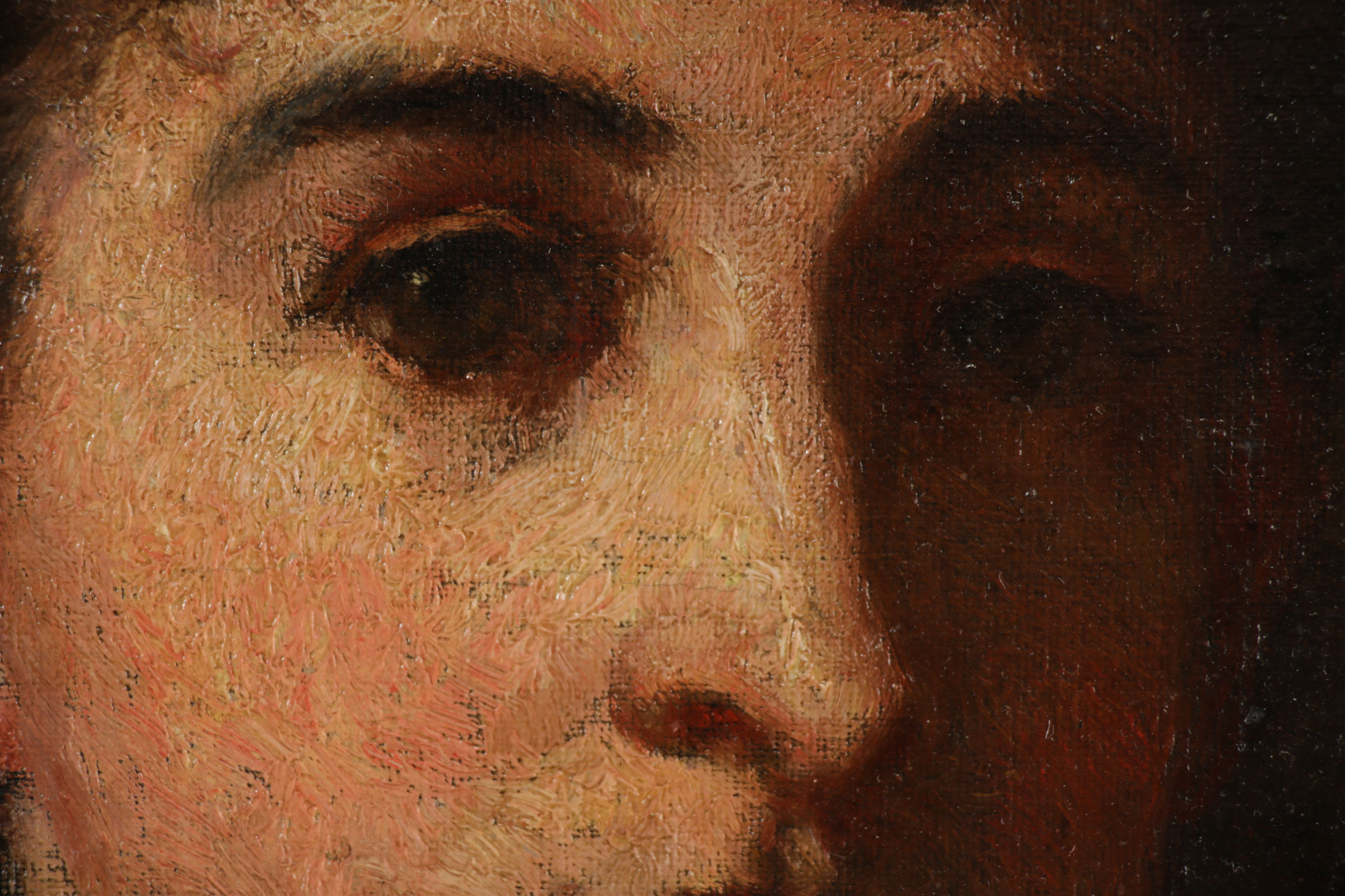 Frank Duveneck Oil Painting Portrait "Genevieve Welling", Late 19th Century