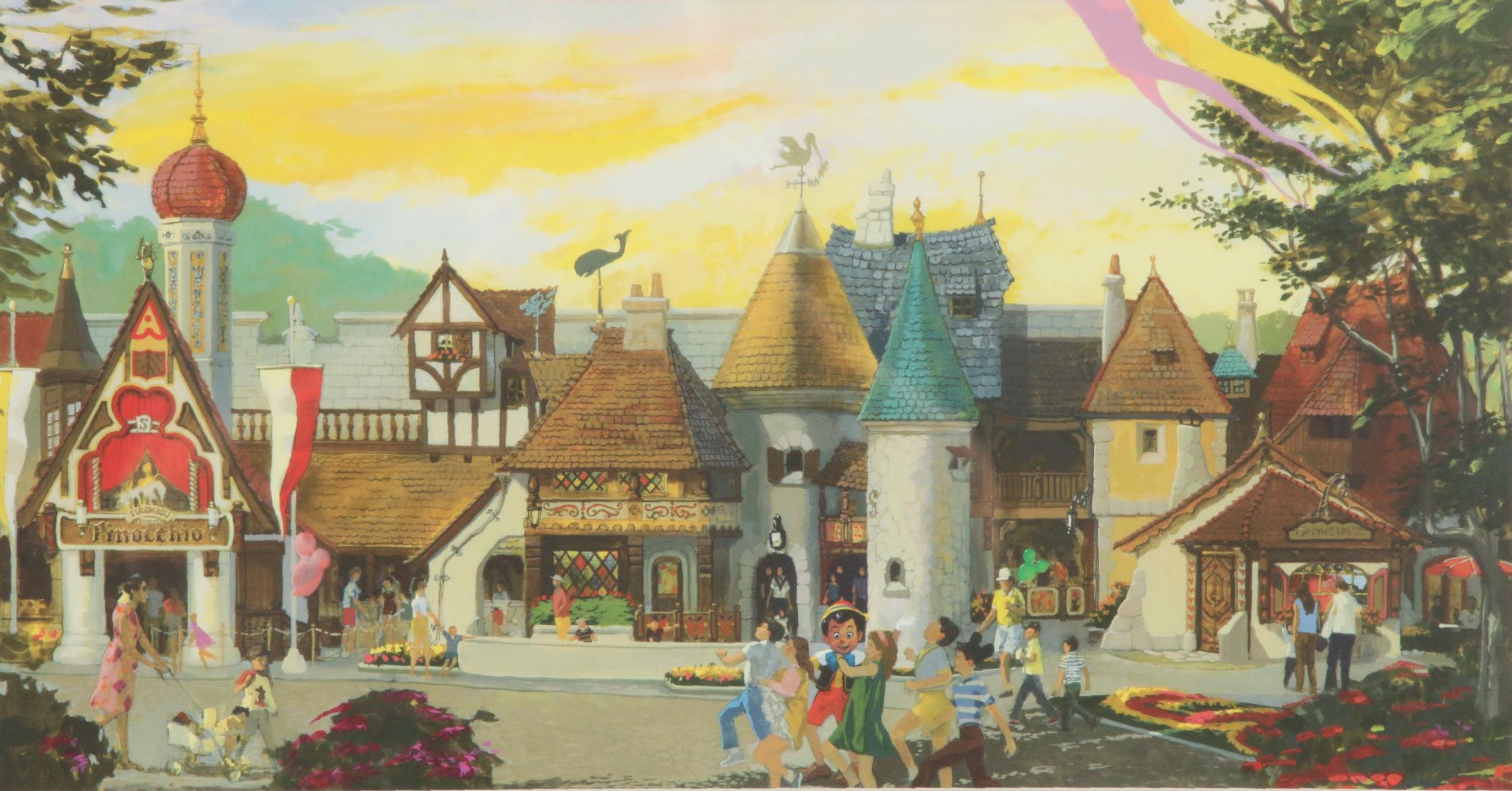 Disney Fantasyland Village Concept Art Inkjet Prints