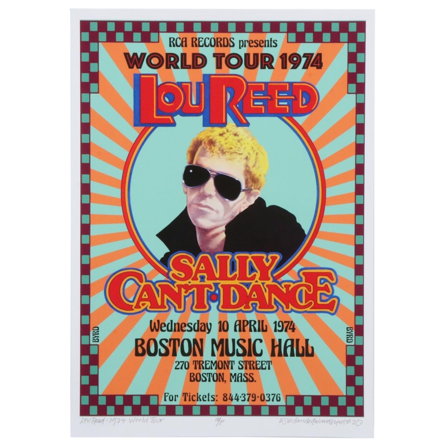 David Edward Byrd Giclée Print "Lou Reed 1974 World Tour," 2020