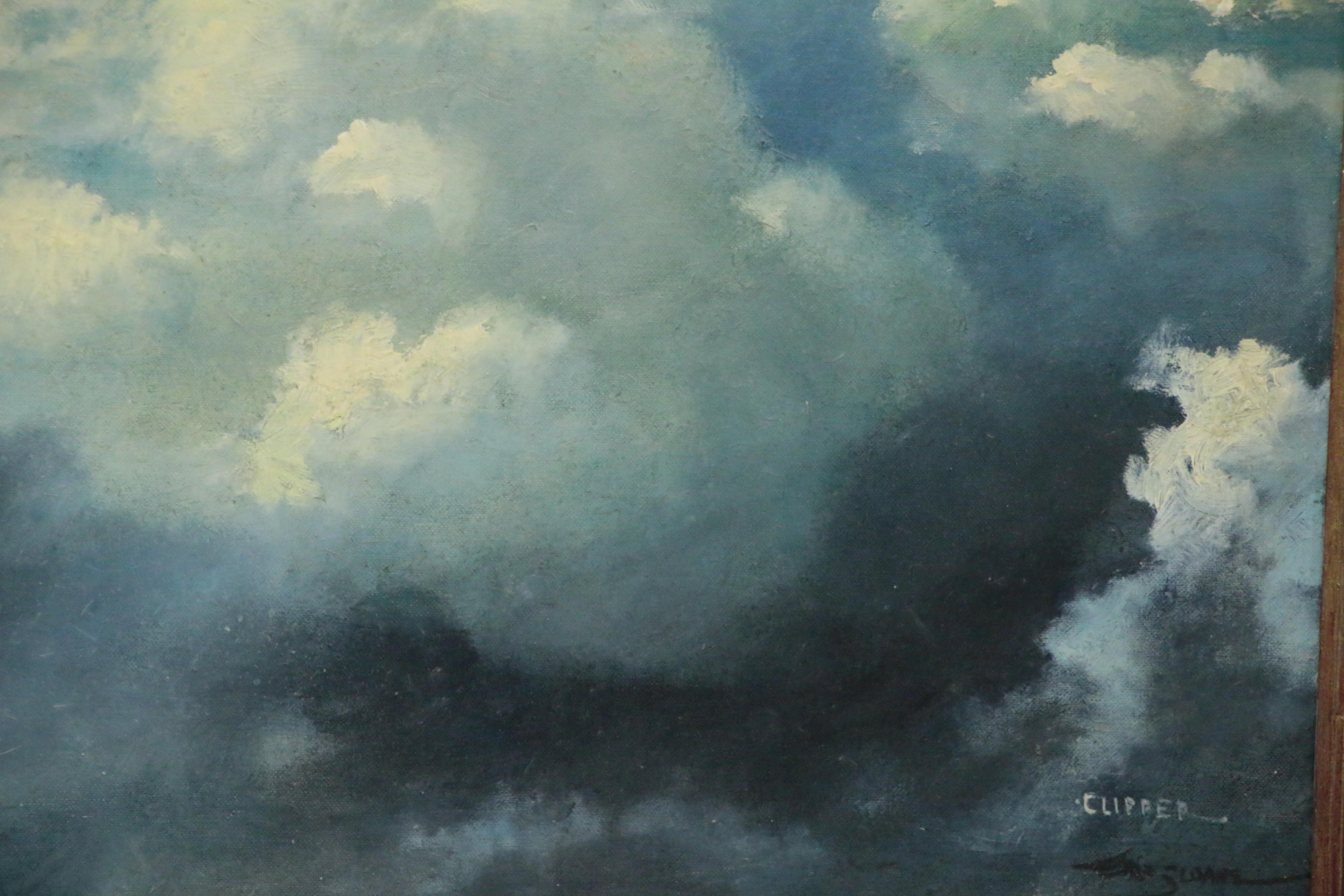 Eric Sloane Cloudscape Oil Painting "Clipper"