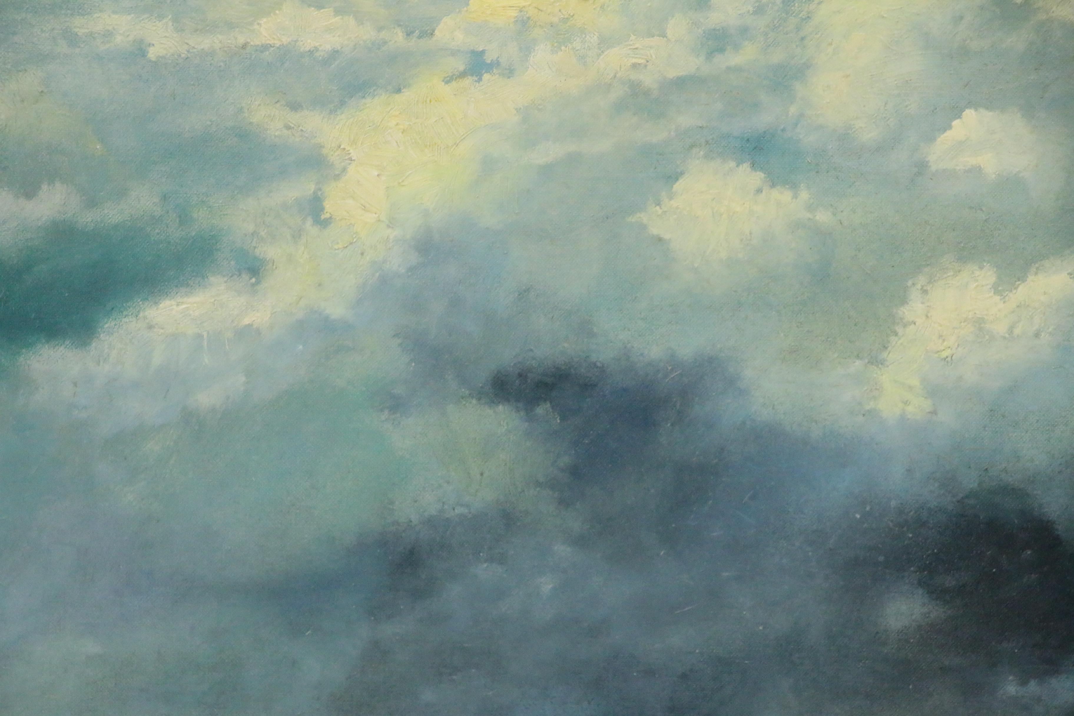Eric Sloane Cloudscape Oil Painting "Clipper"
