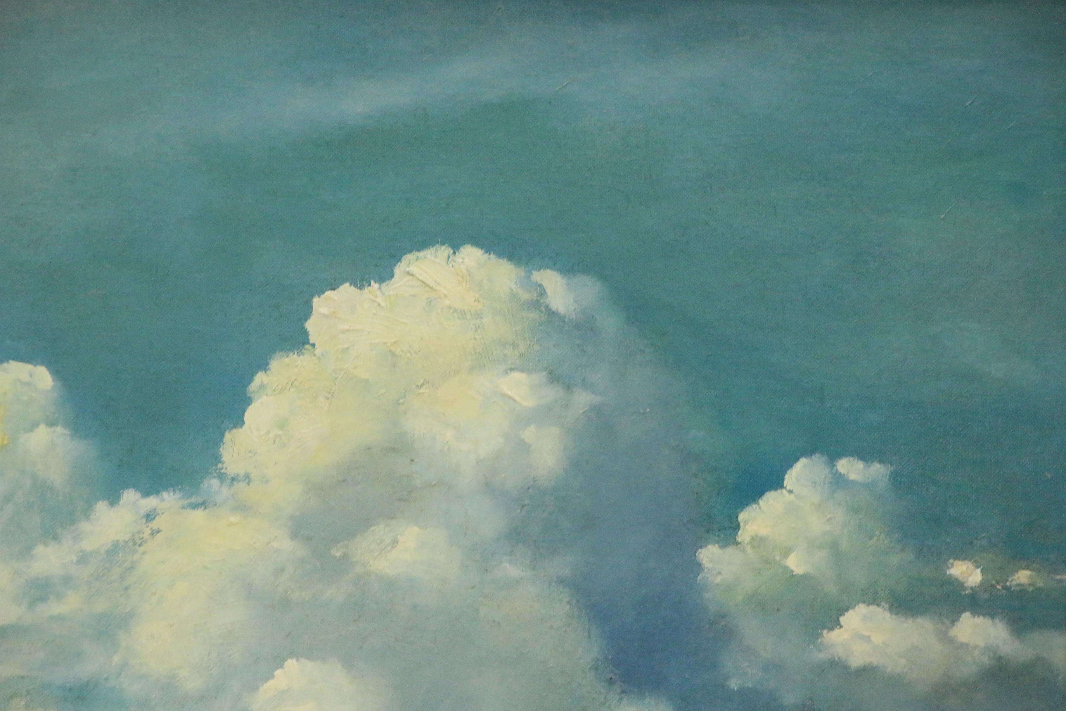 Eric Sloane Cloudscape Oil Painting "Clipper"