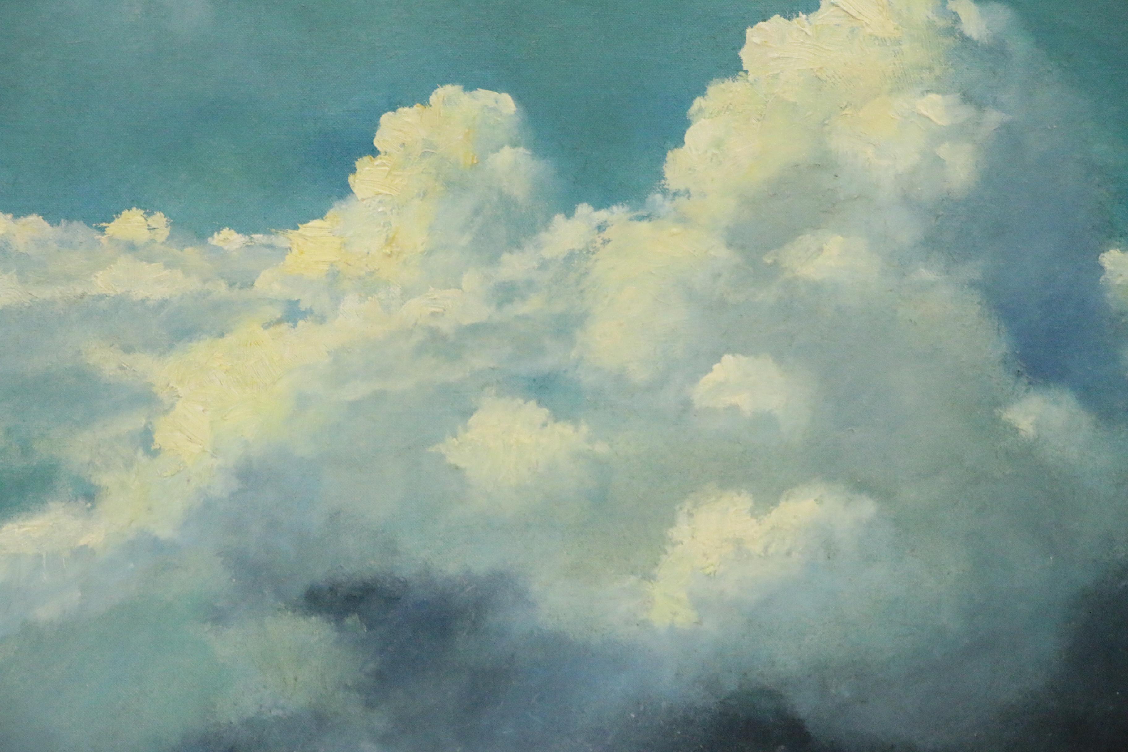 Eric Sloane Cloudscape Oil Painting "Clipper"