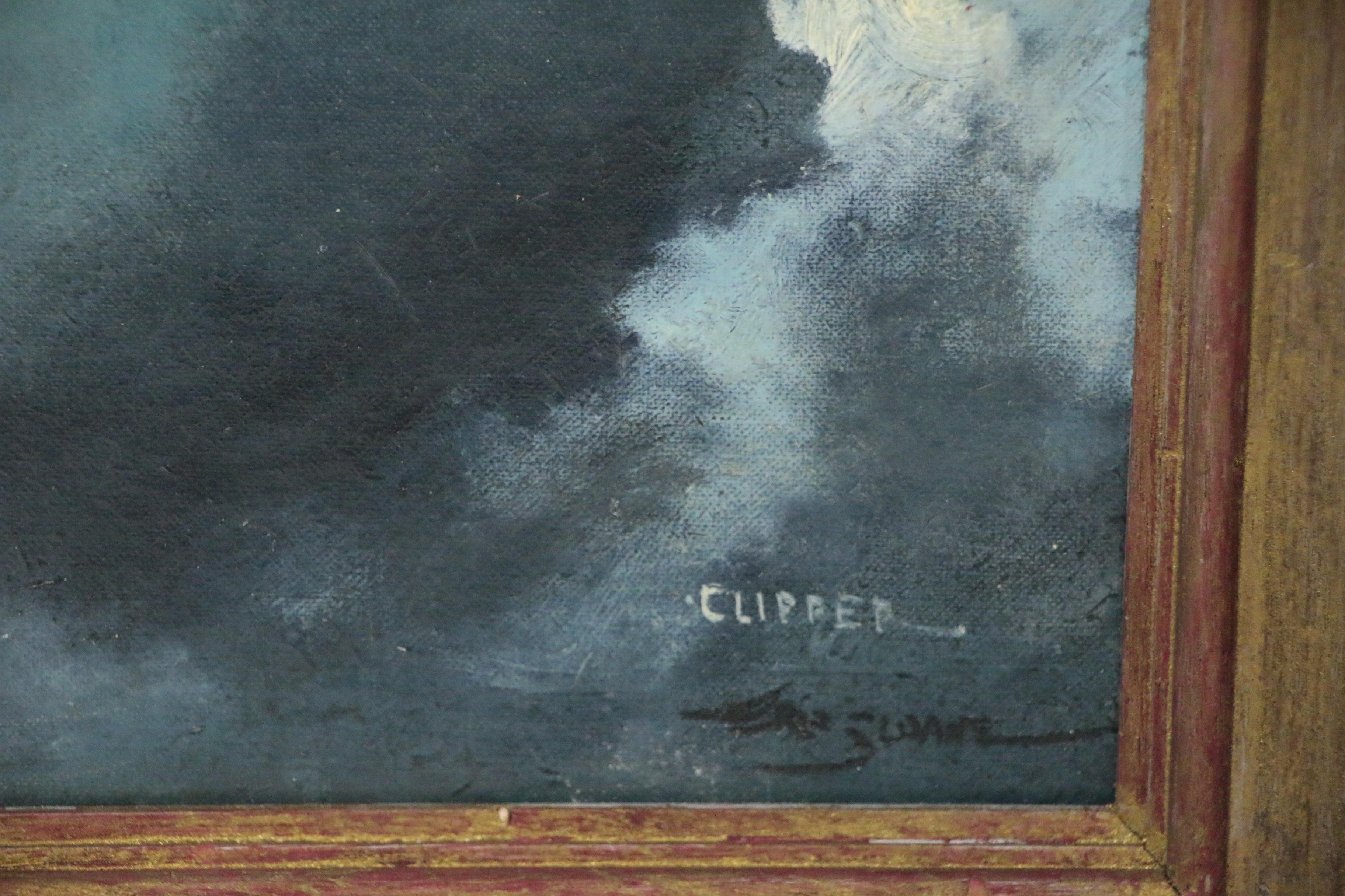 Eric Sloane Cloudscape Oil Painting "Clipper"