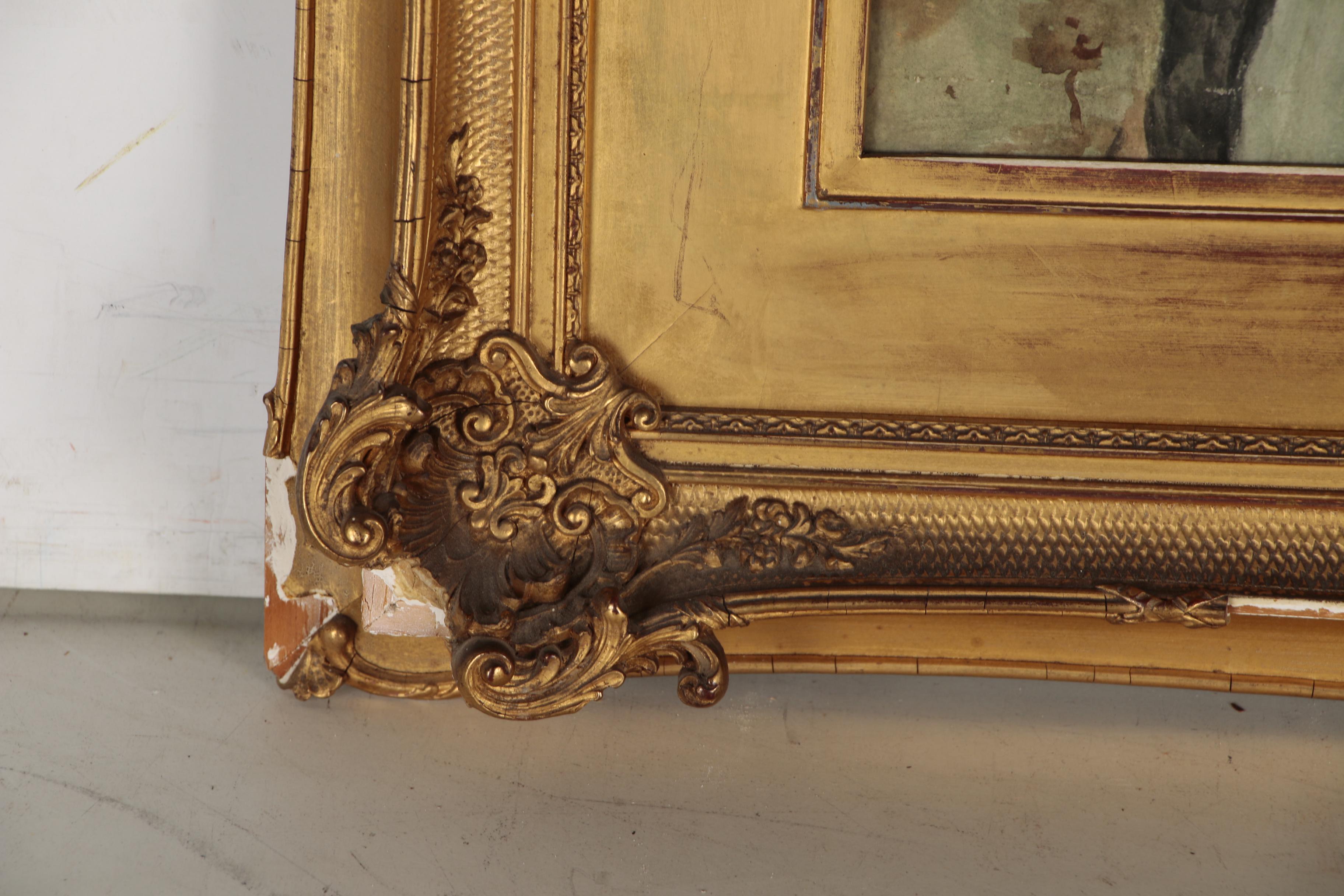 Edward Killingworth Johnson Watercolor Painting Portrait, Late 19th Century