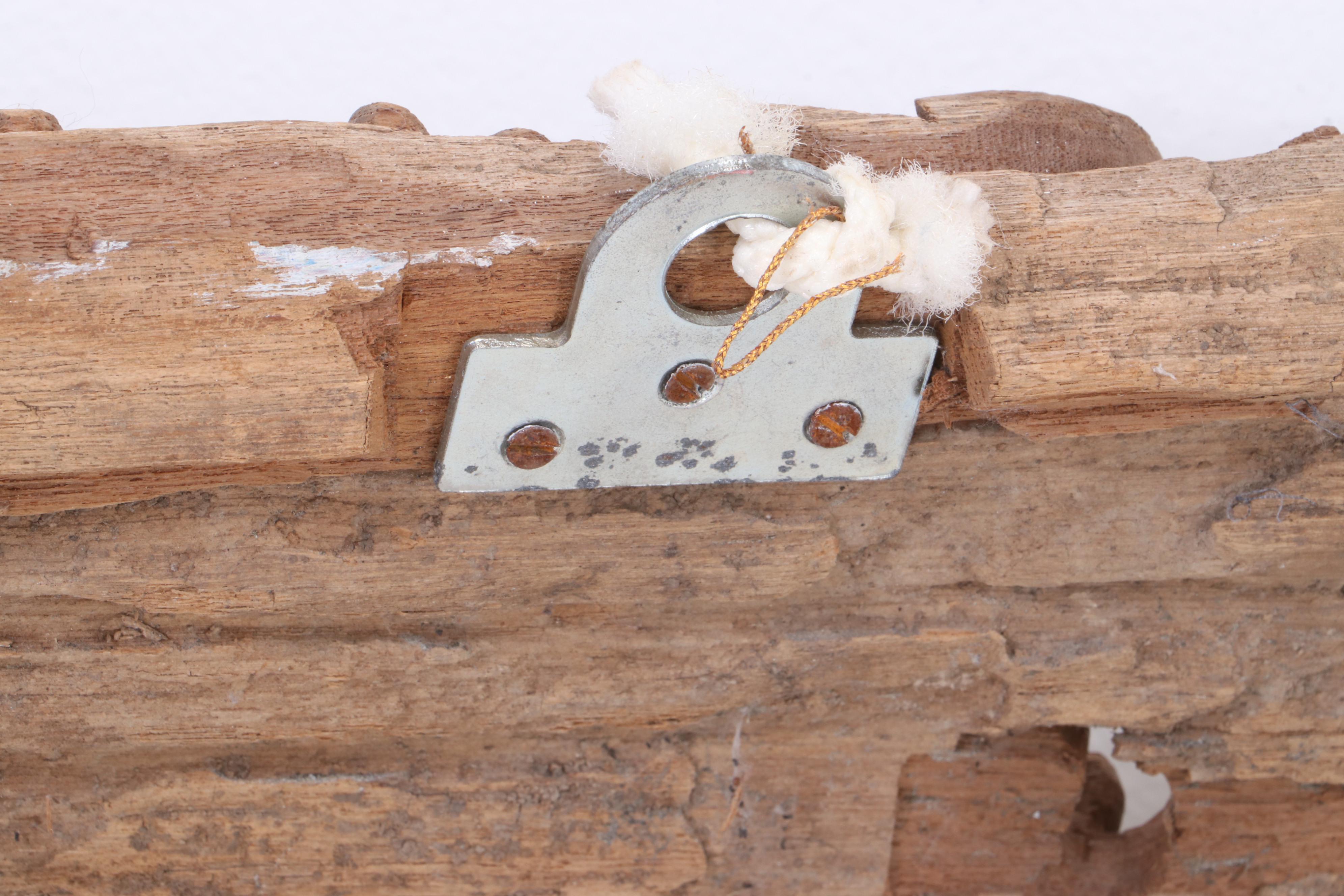 Thai Style Hand-Carved Architectural Relief with Makara and Mythological Fish