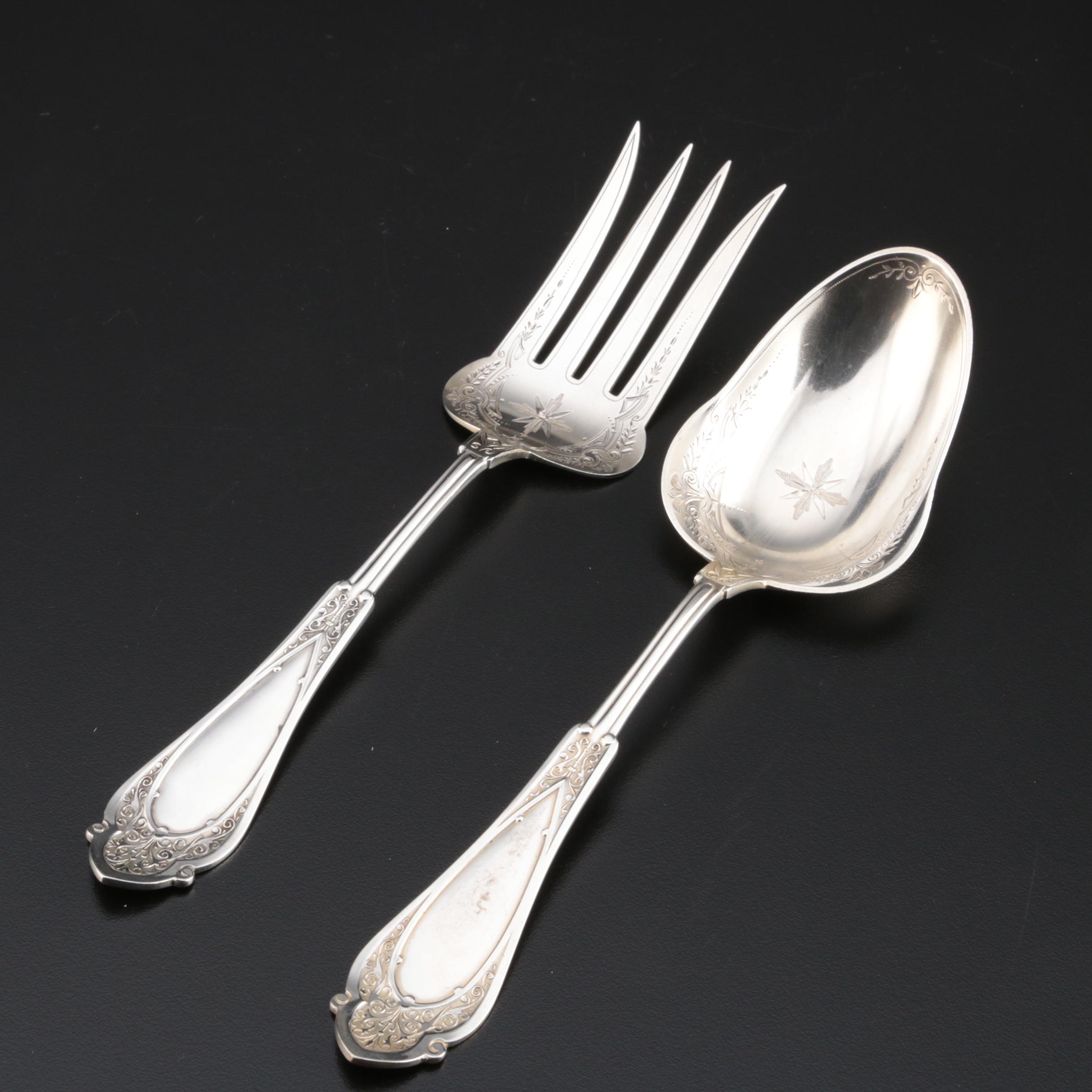 Wood & Hughes "Venetian" Sterling Silver Salad Serving Set, 1875–1899