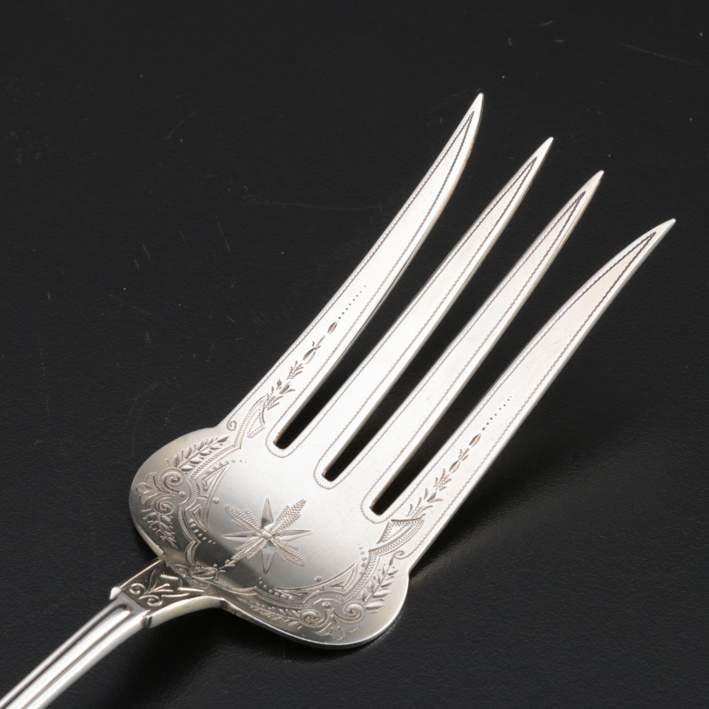 Wood & Hughes "Venetian" Sterling Silver Salad Serving Set, 1875–1899