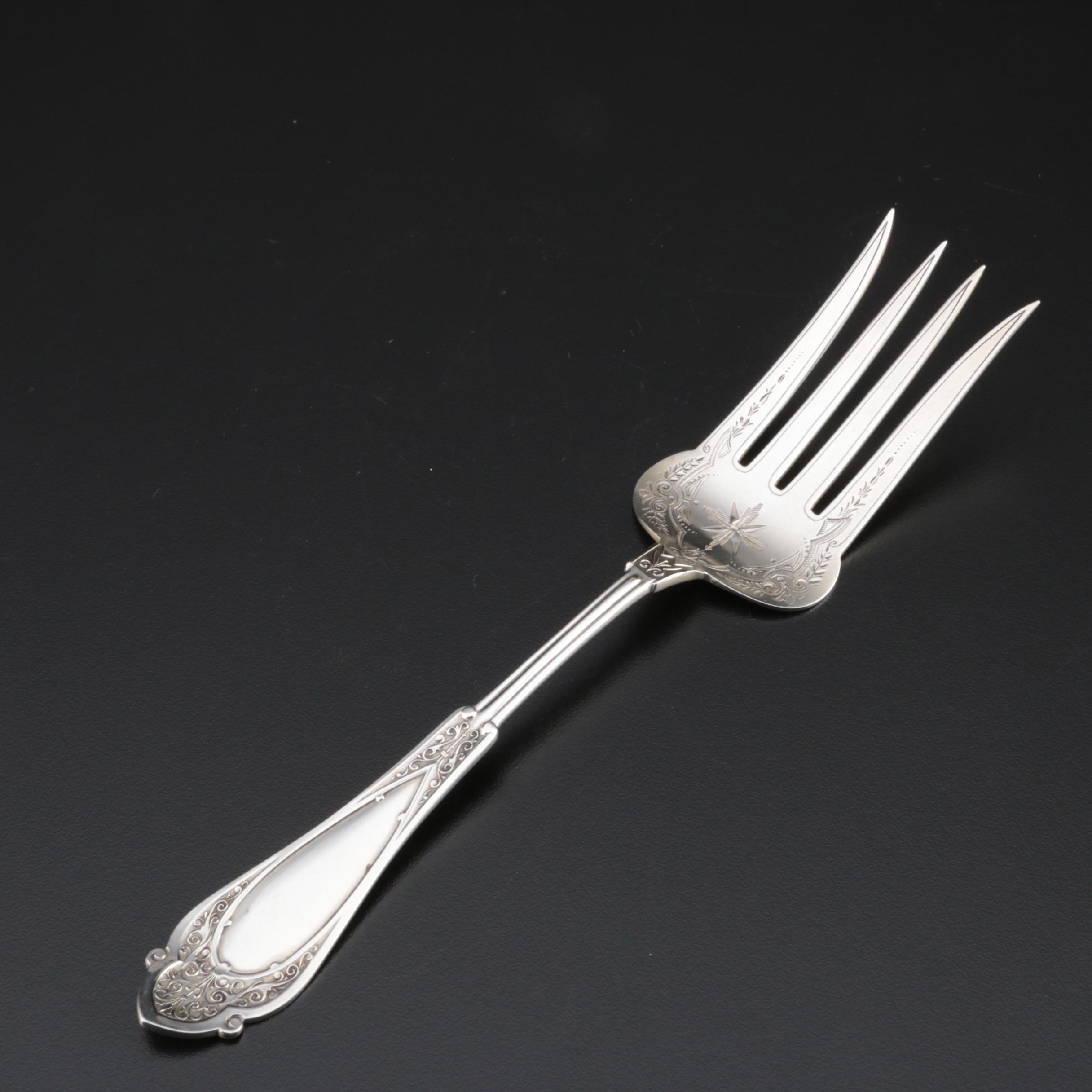 Wood & Hughes "Venetian" Sterling Silver Salad Serving Set, 1875–1899