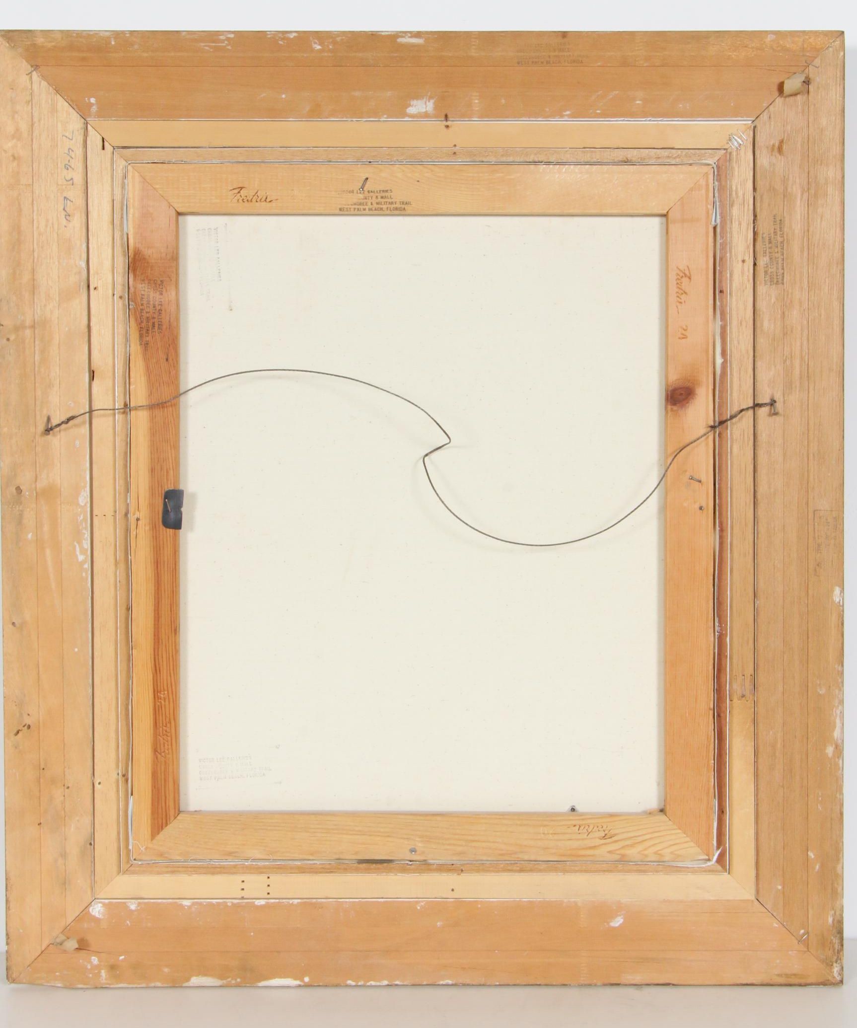 Victor Lee Portrait of Woman Oil Painting, 1979