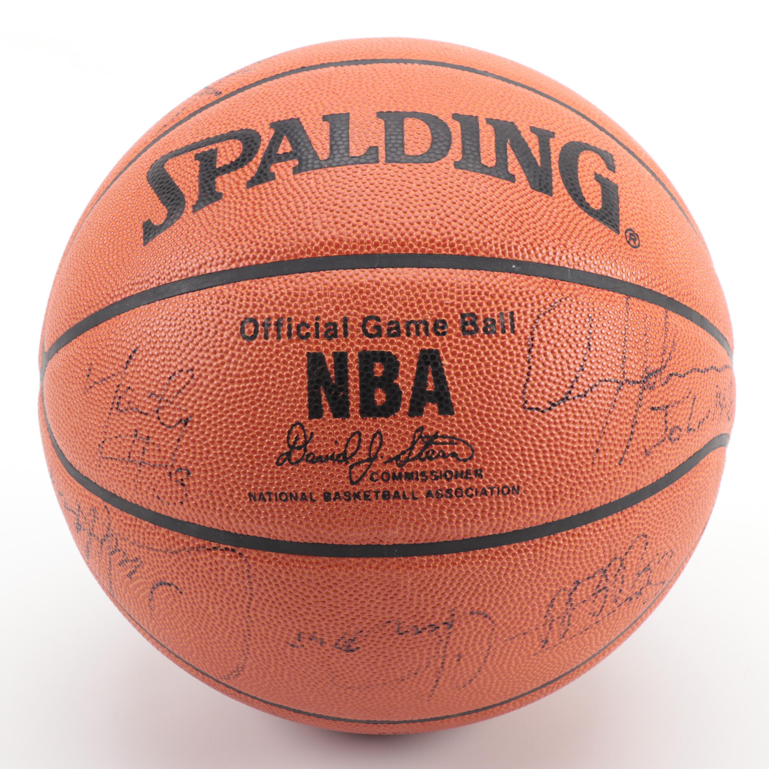 San Antonio Signed Spalding NBA Basketball