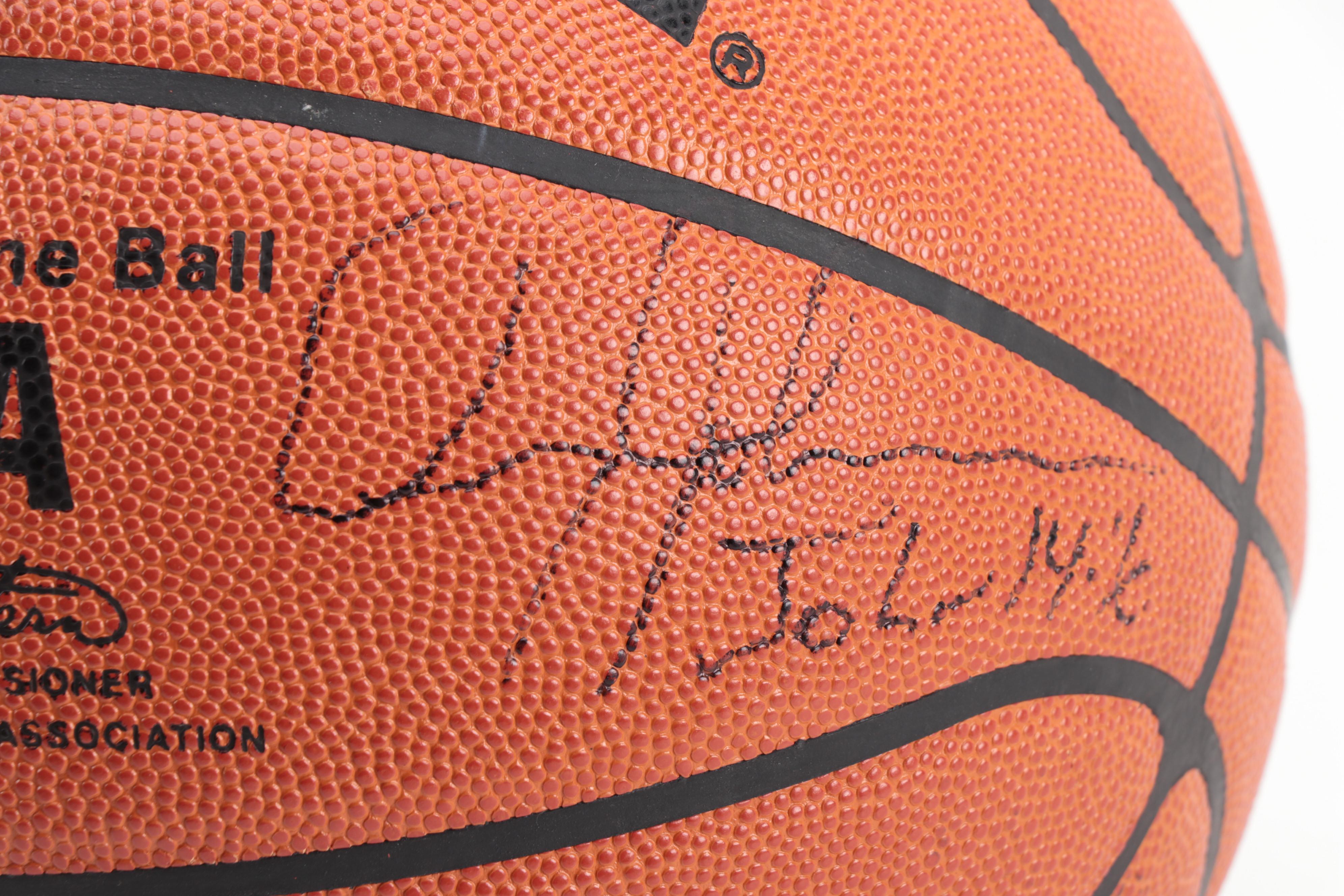 San Antonio Signed Spalding NBA Basketball