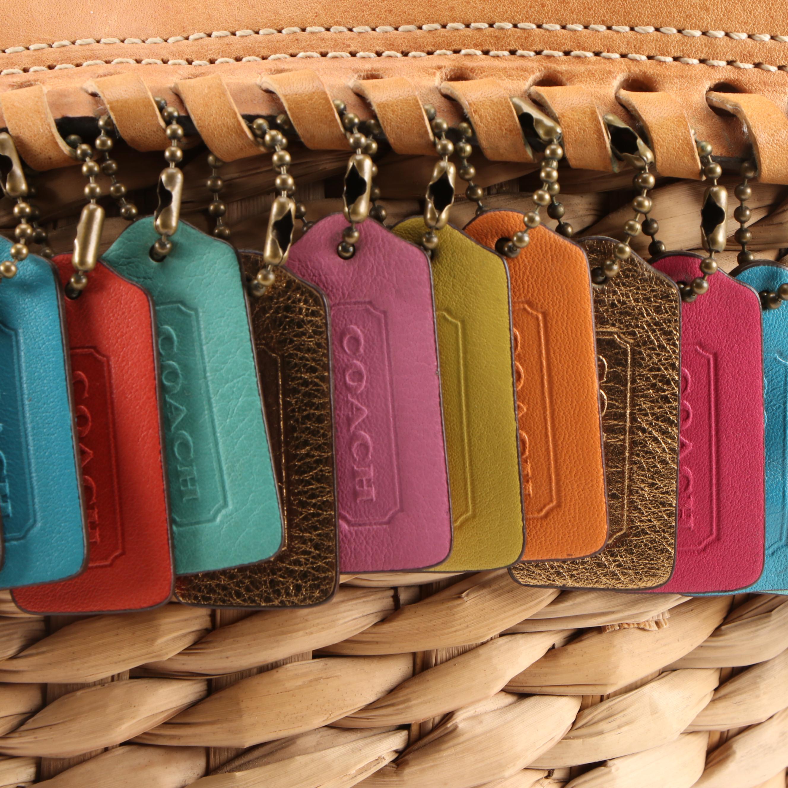 Coach Legacy Limited Edition Lily XXL Straw Basket Tote with Leather Trim