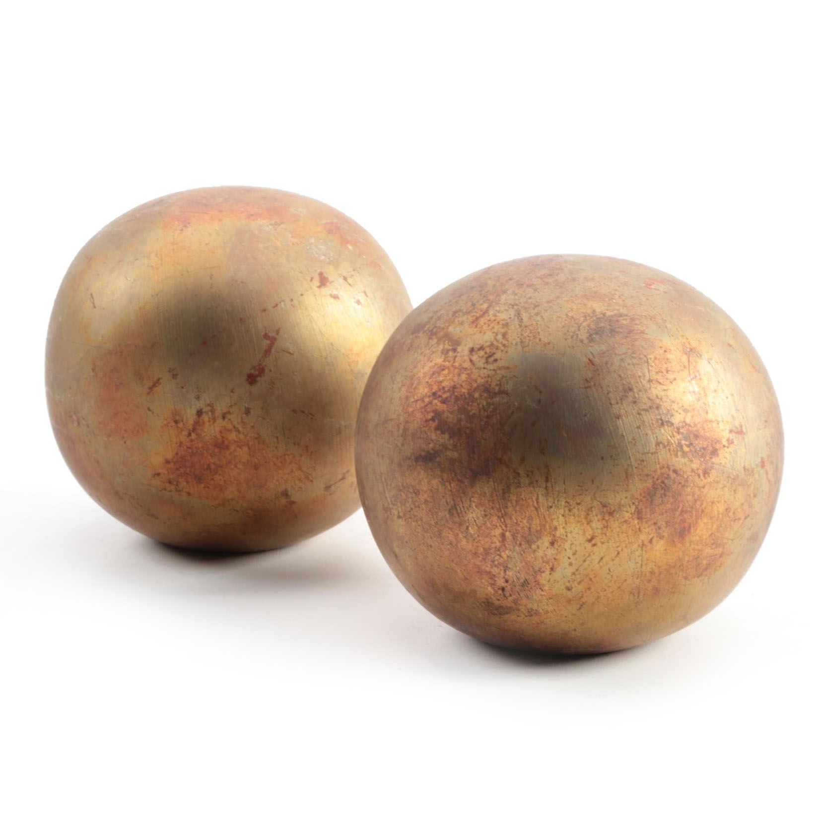 Mathias Goeritz Wood and Gold Leaf Sculpture Pair, Mid to Late 20th Century