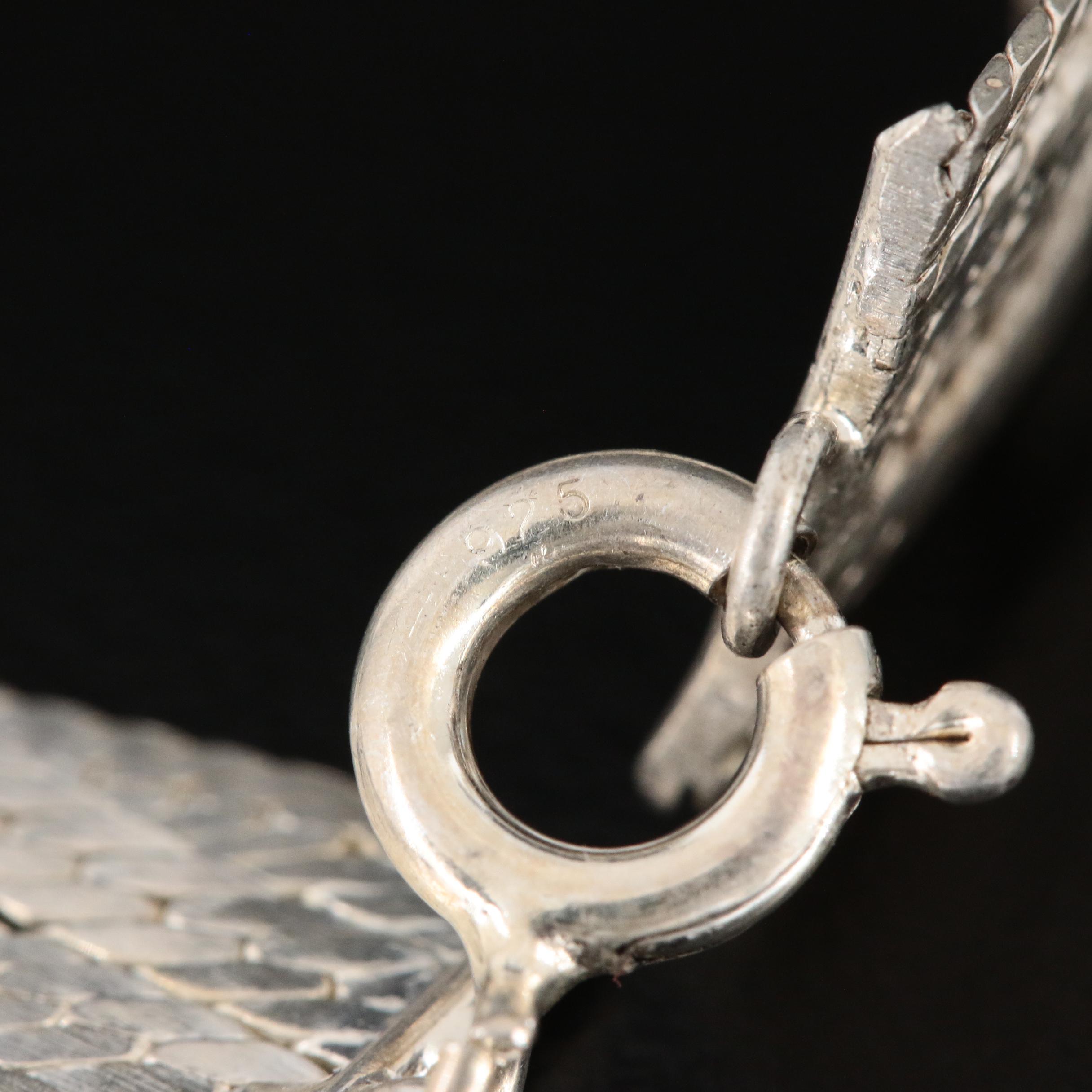 Sterling Silver Woven Herringbone Bracelet