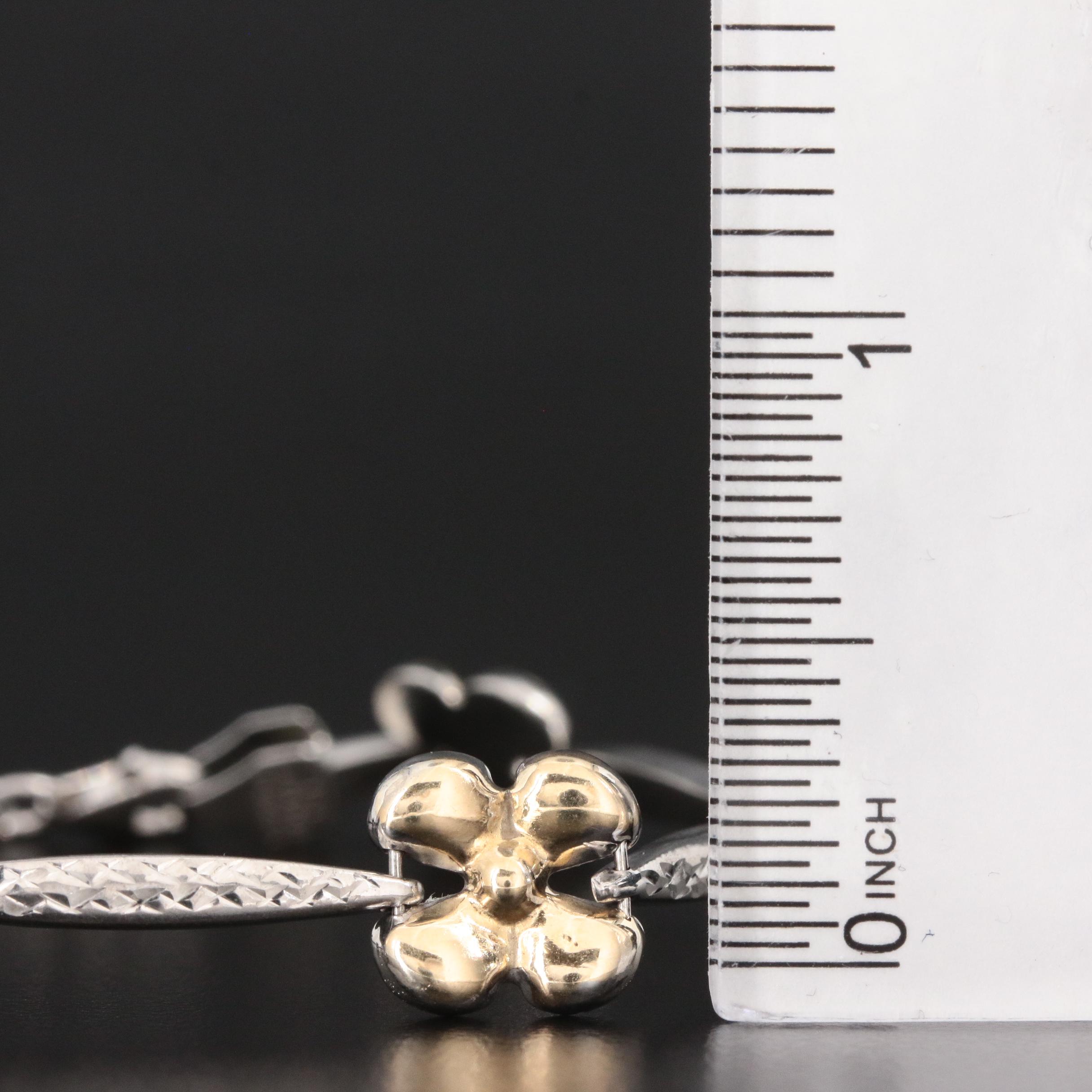 Sterling Silver Flower Bracelet