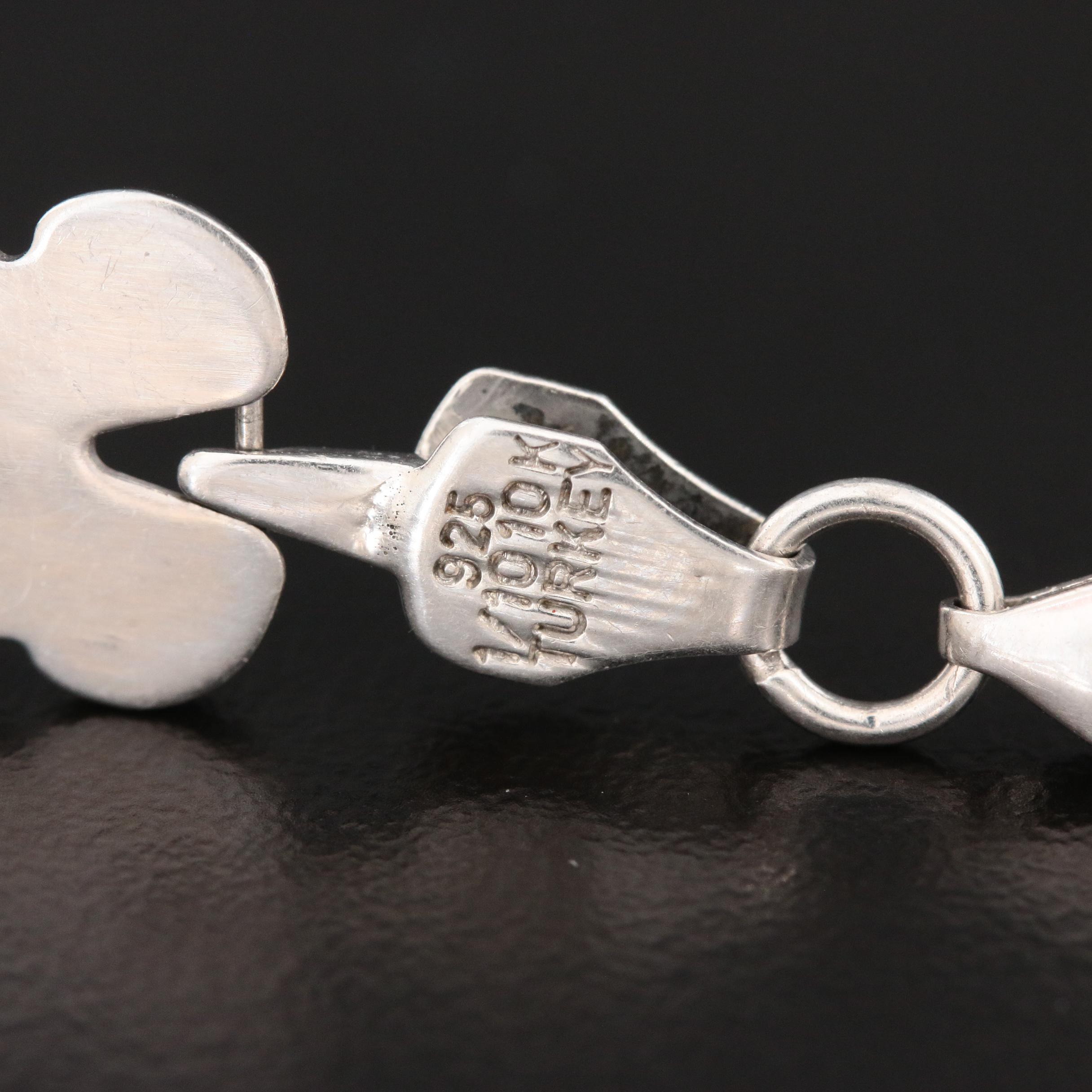 Sterling Silver Flower Bracelet