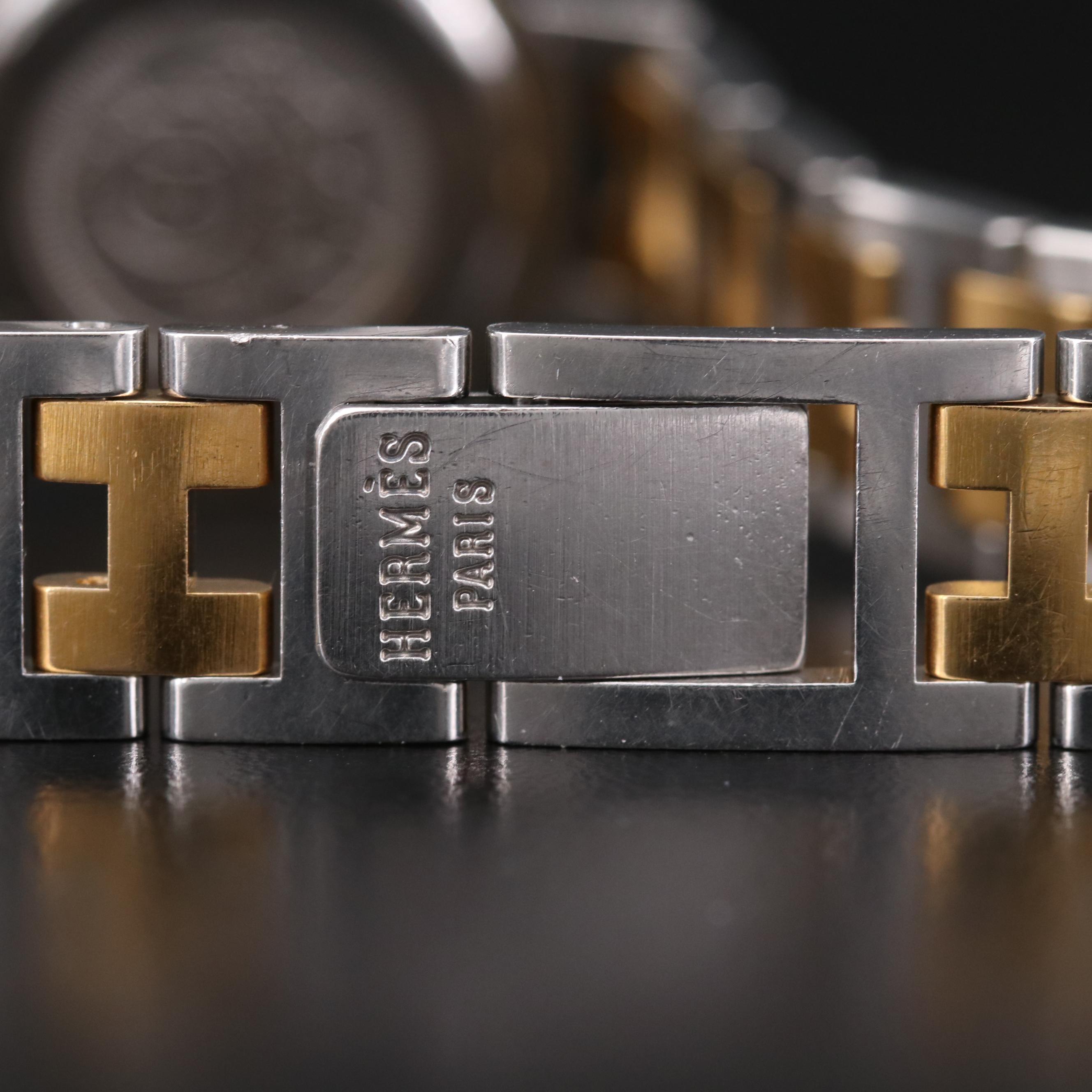 Hermès Clipper Two Tone Stainless Steel Quartz Watch