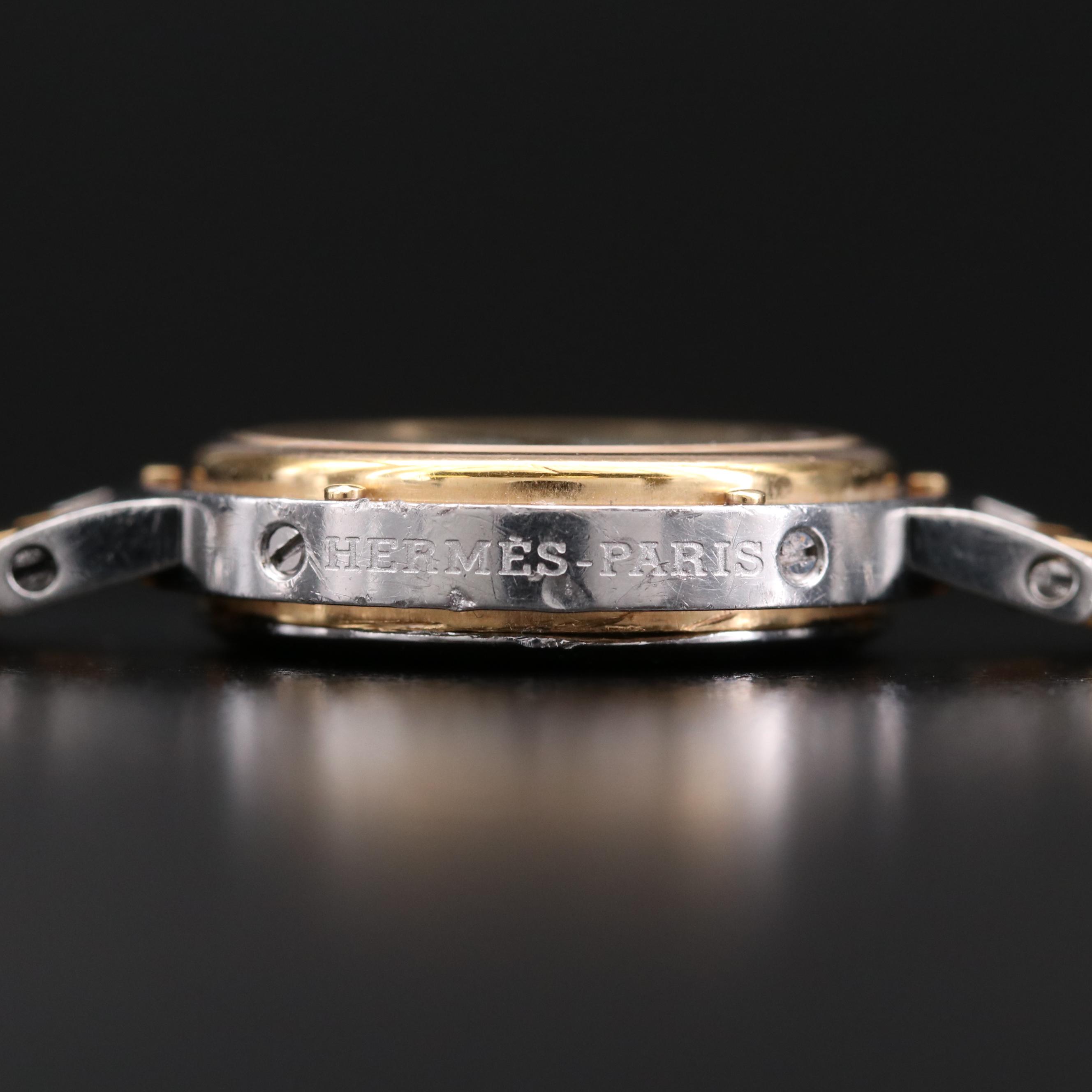 Hermès Clipper Two Tone Stainless Steel Quartz Watch