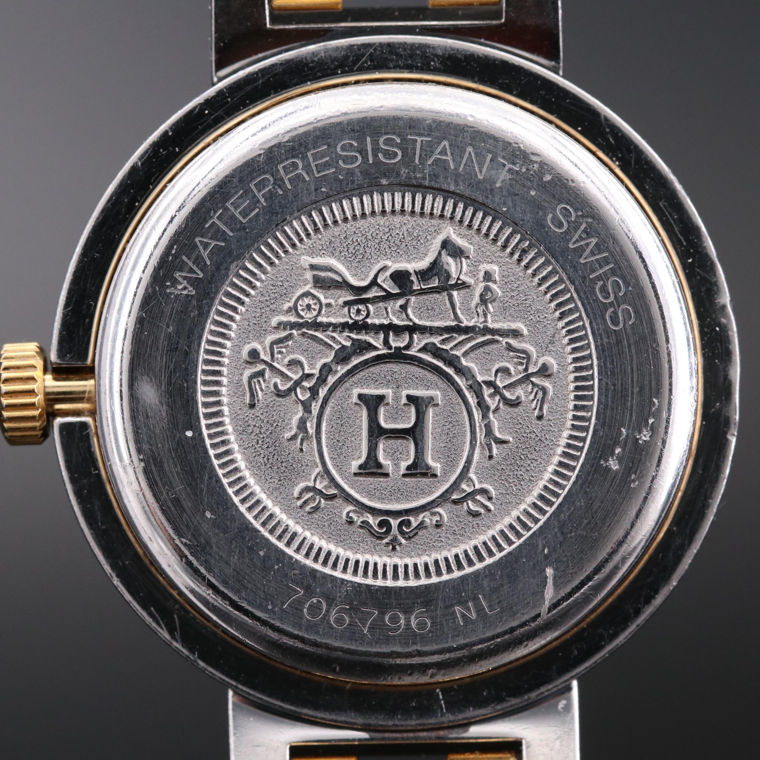 Hermès Clipper Two Tone Stainless Steel Quartz Watch