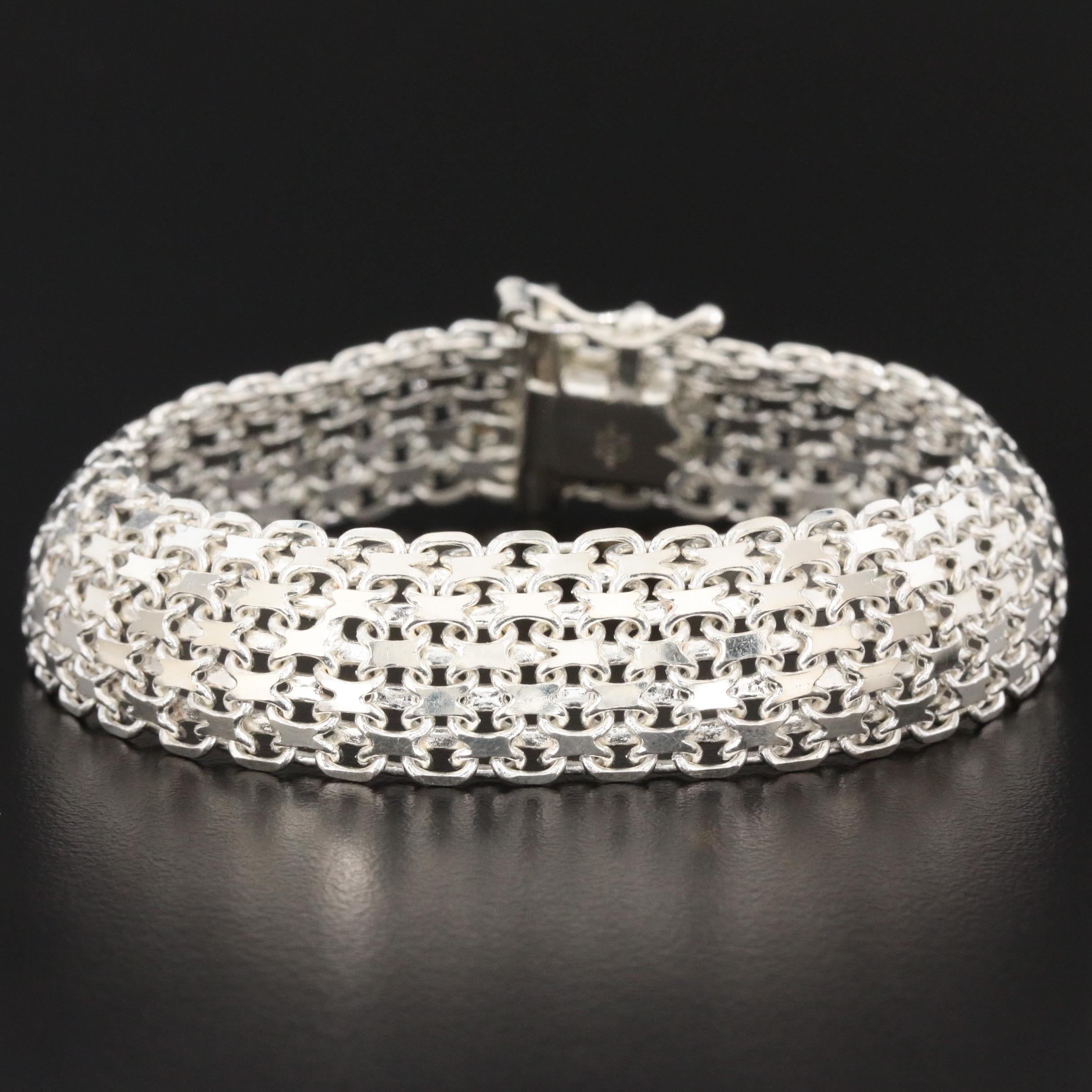 Milor Sterling Silver Fancy Link Bracelet