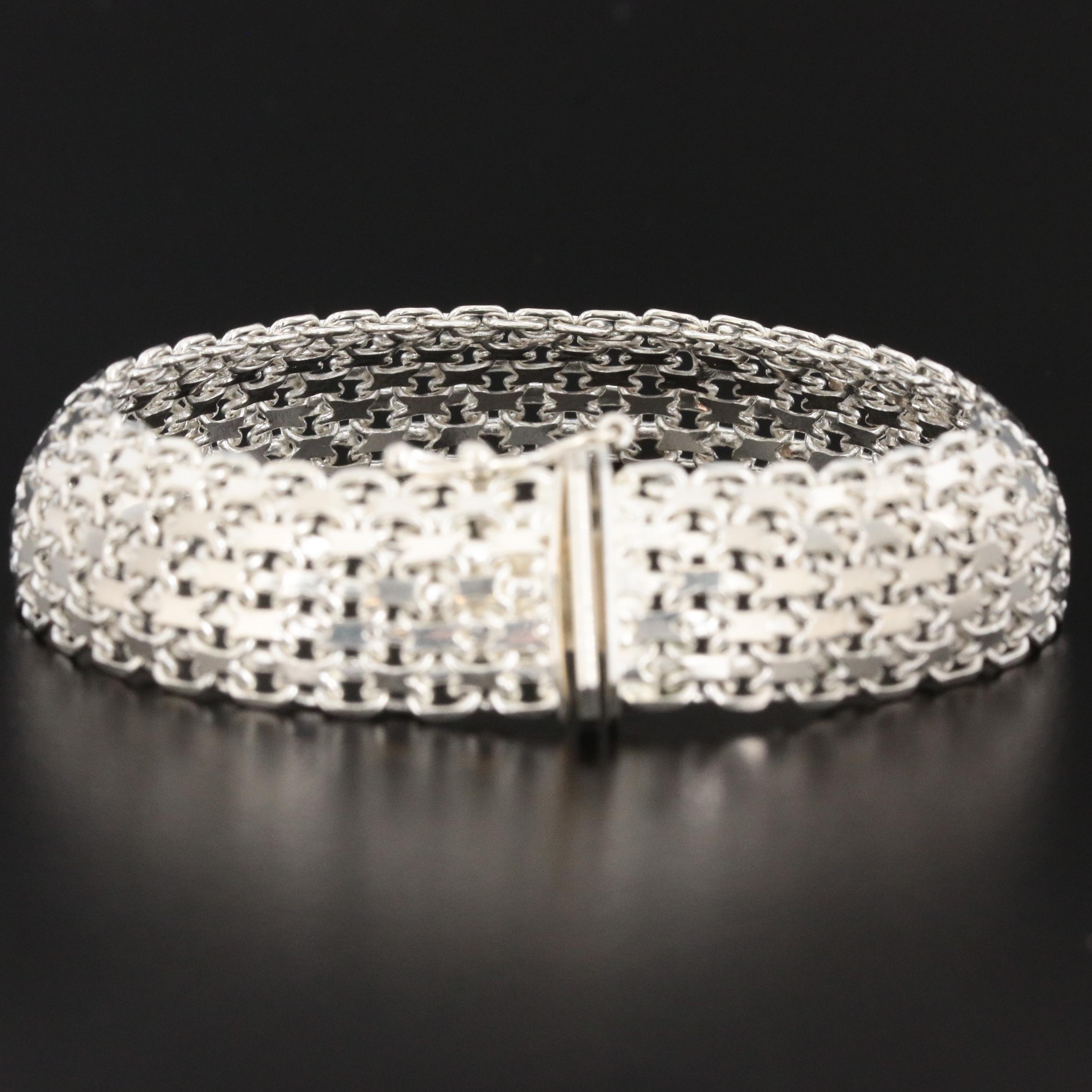 Milor Sterling Silver Fancy Link Bracelet