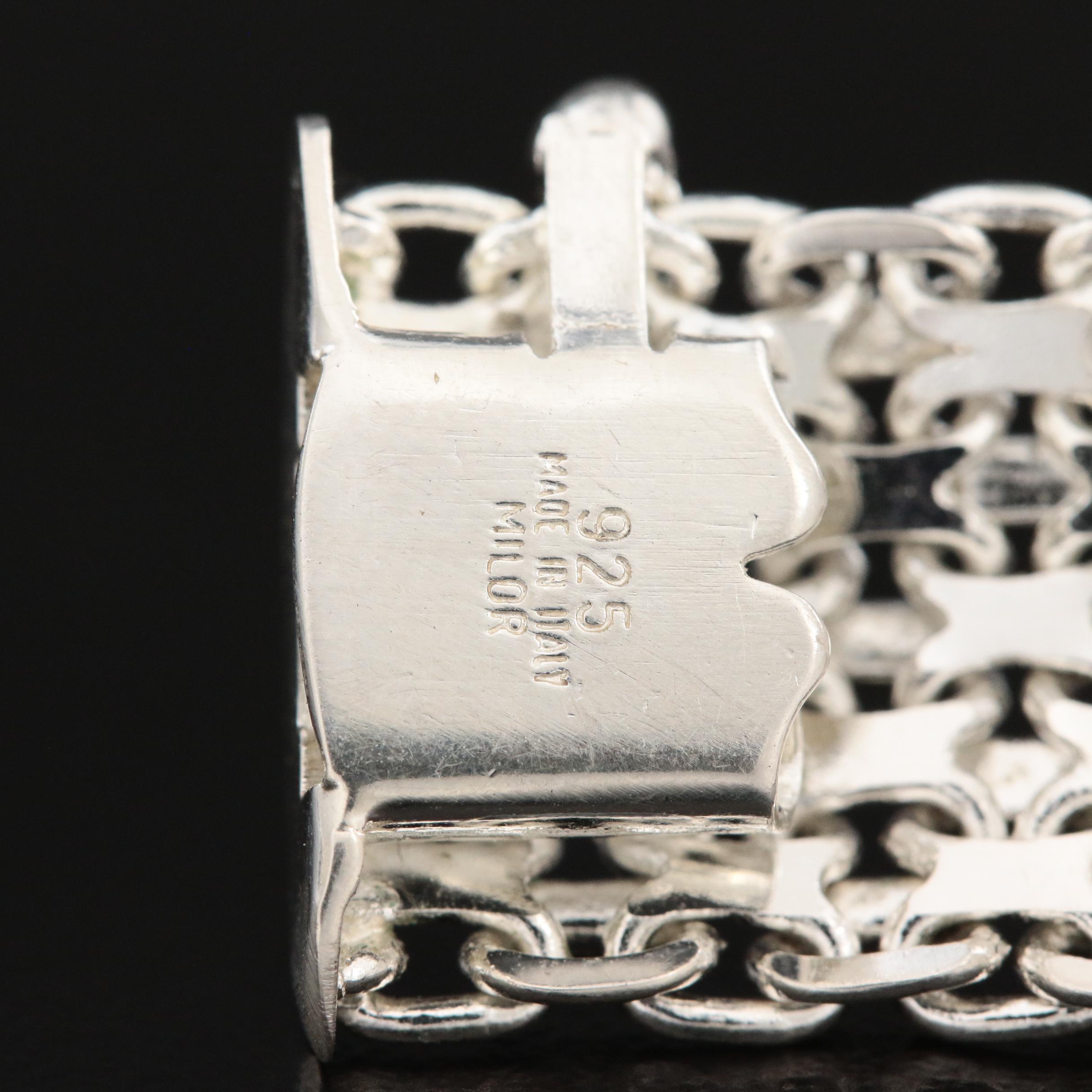 Milor Sterling Silver Fancy Link Bracelet