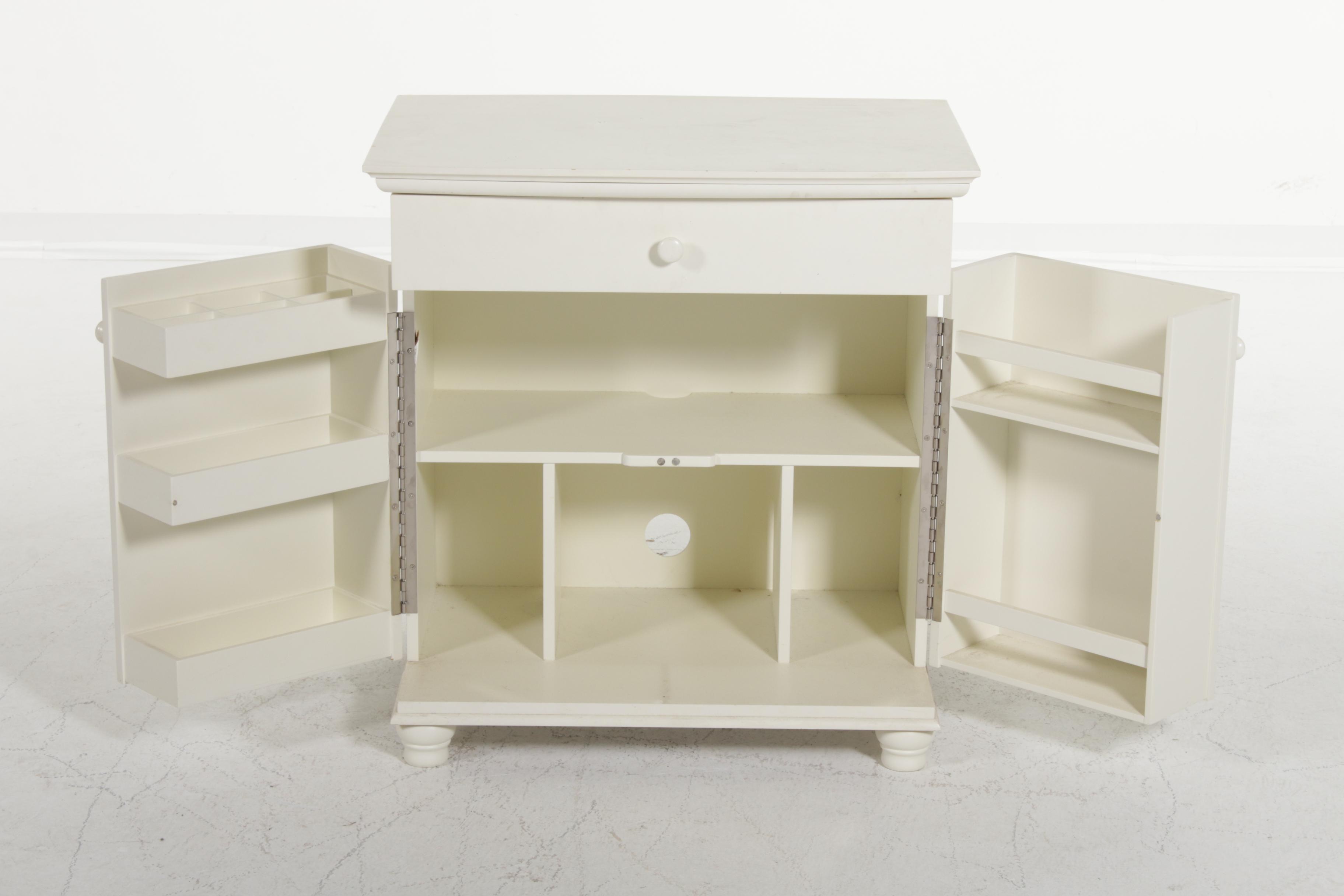 Pottery Barn White-Painted Jewelry Storage Cabinet