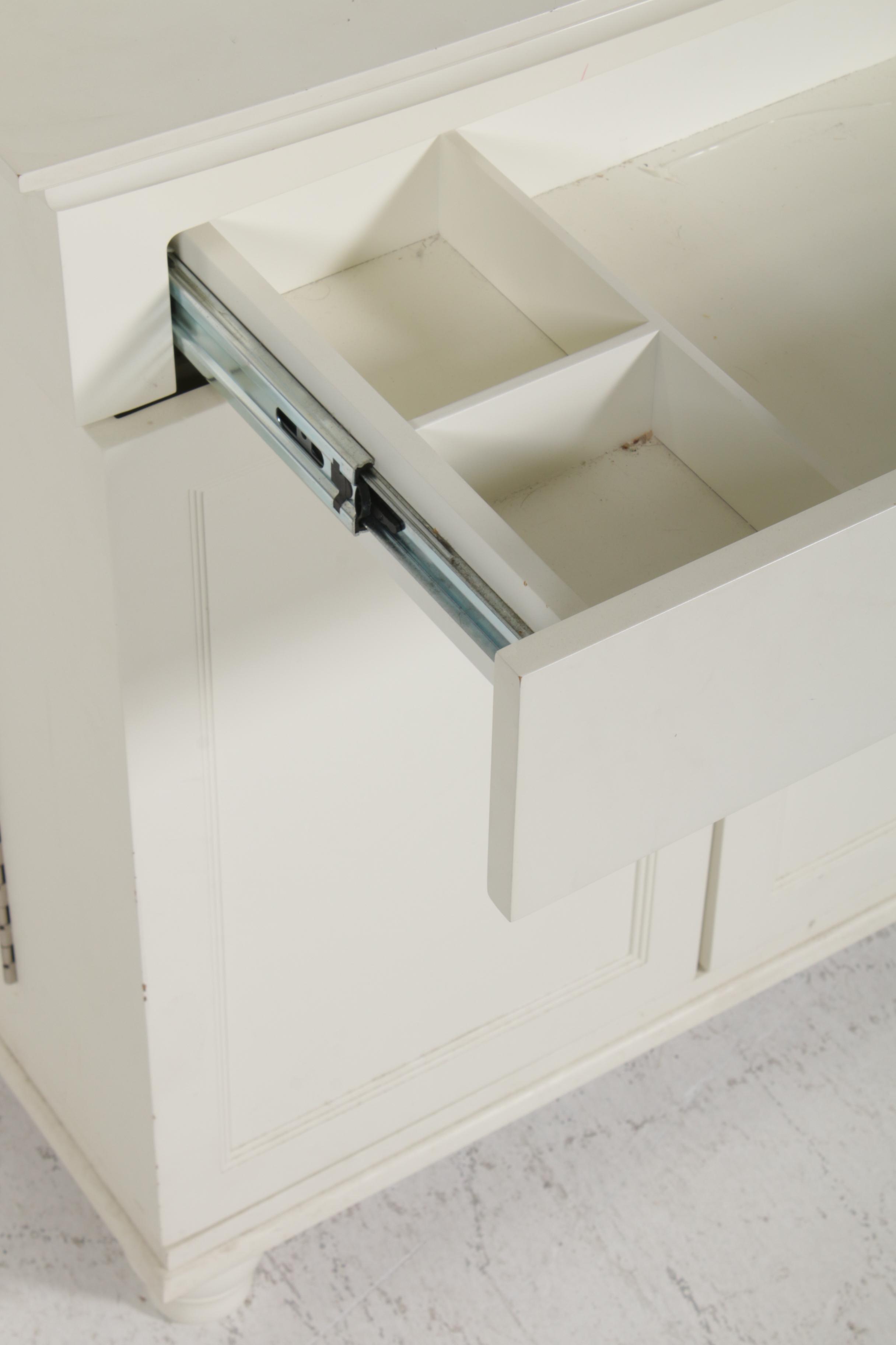 Pottery Barn White-Painted Jewelry Storage Cabinet