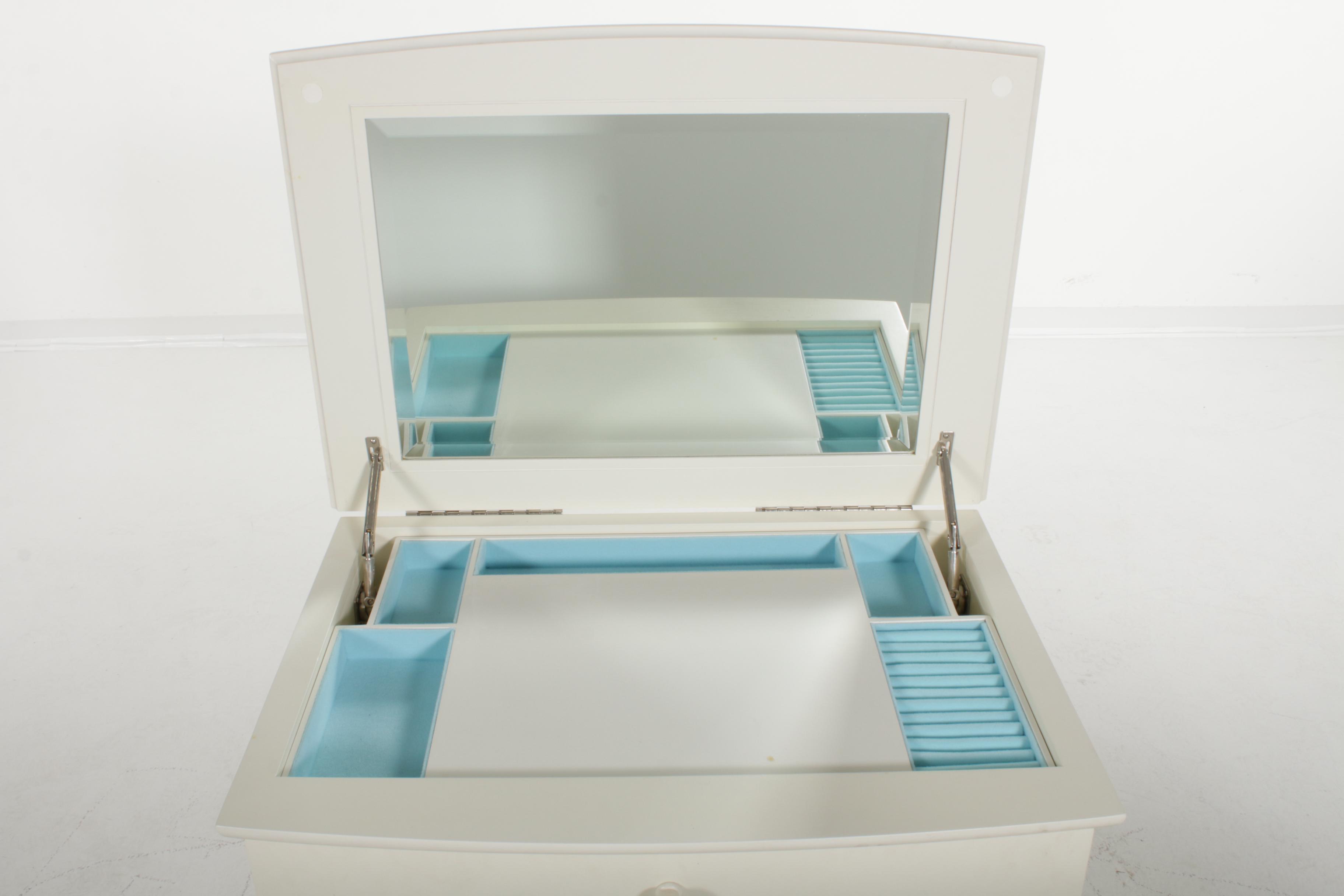 Pottery Barn White-Painted Jewelry Storage Cabinet