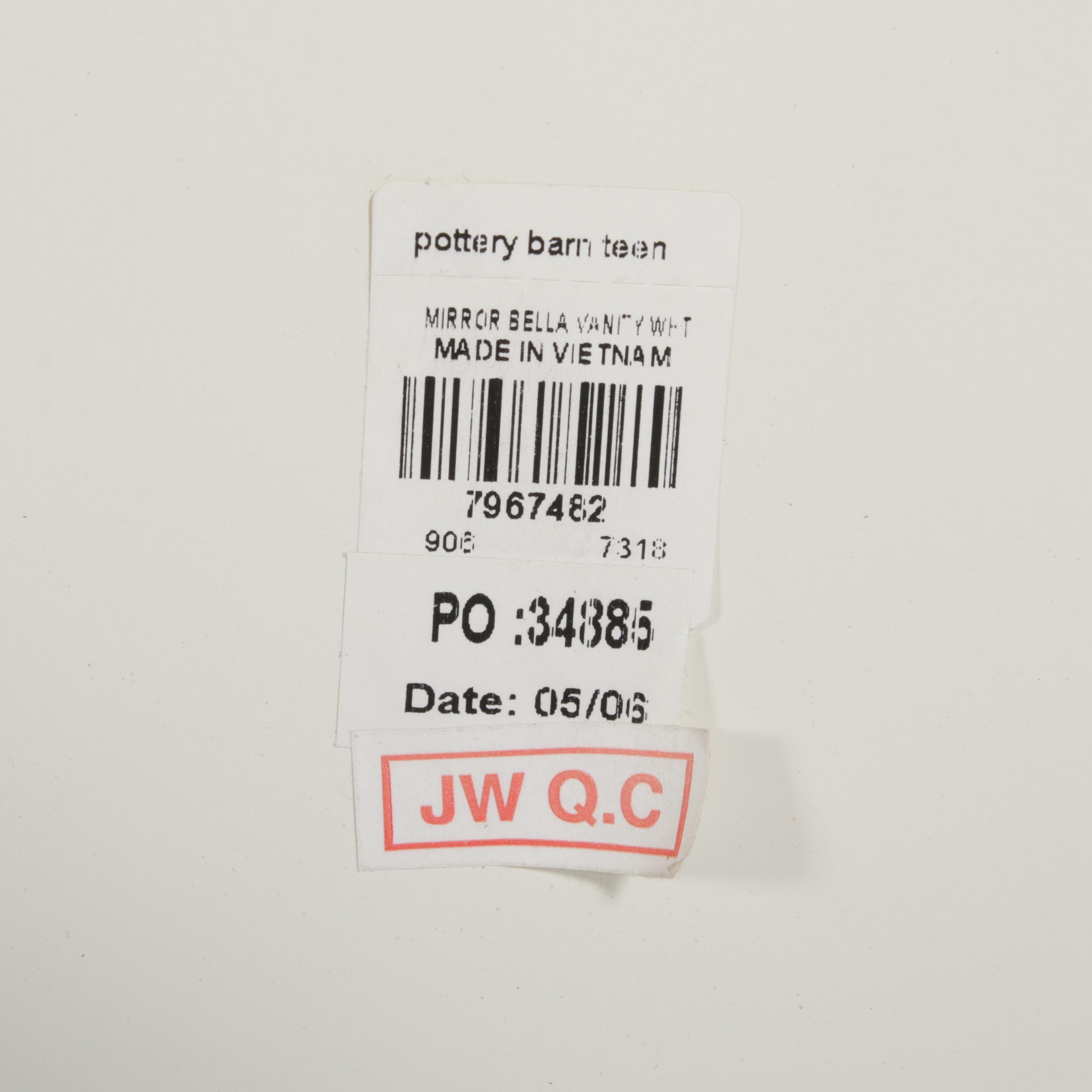 Pottery Barn White-Painted Jewelry Storage Cabinet