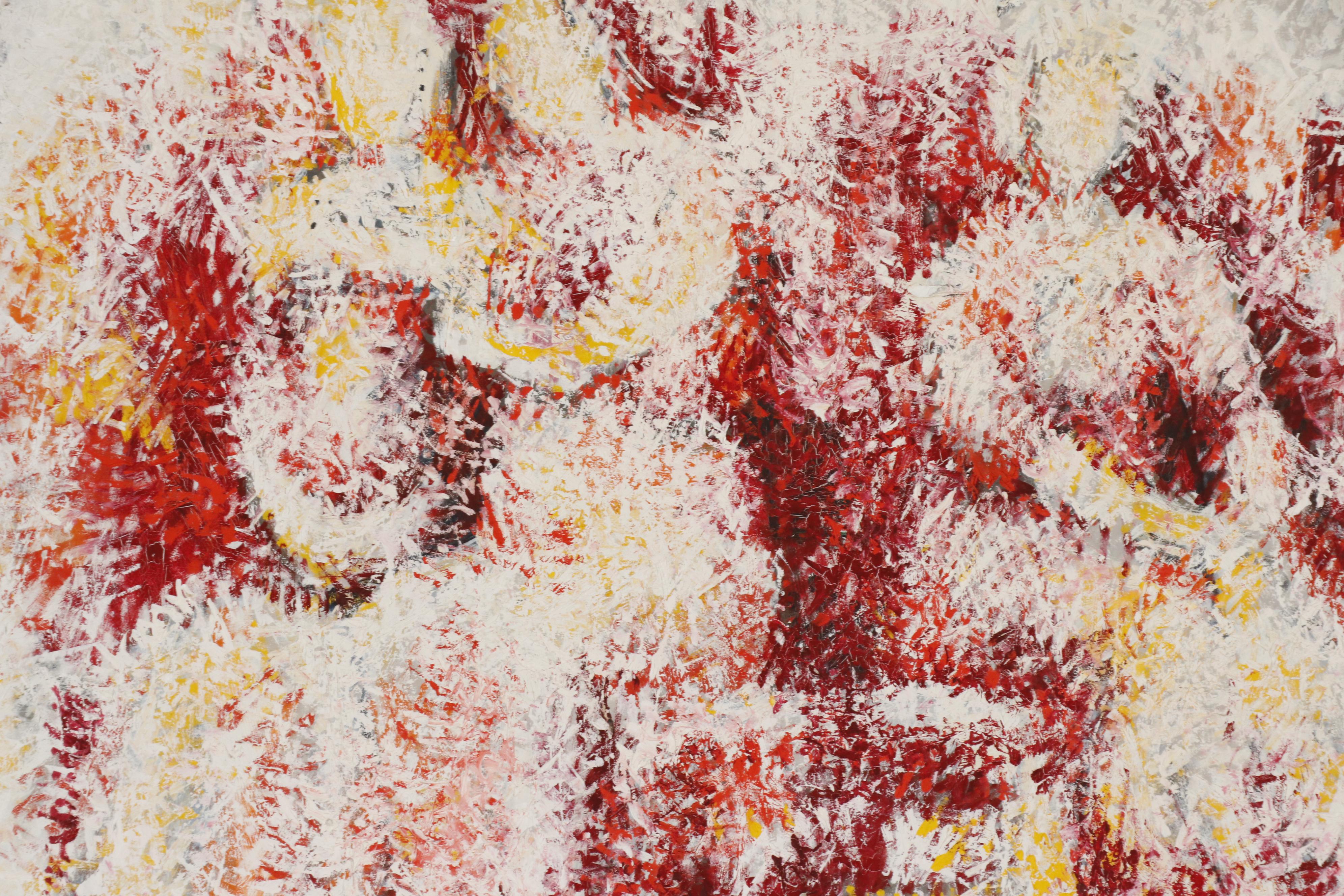 Leonard Maurer Abstract Figural Oil Painting, 1958