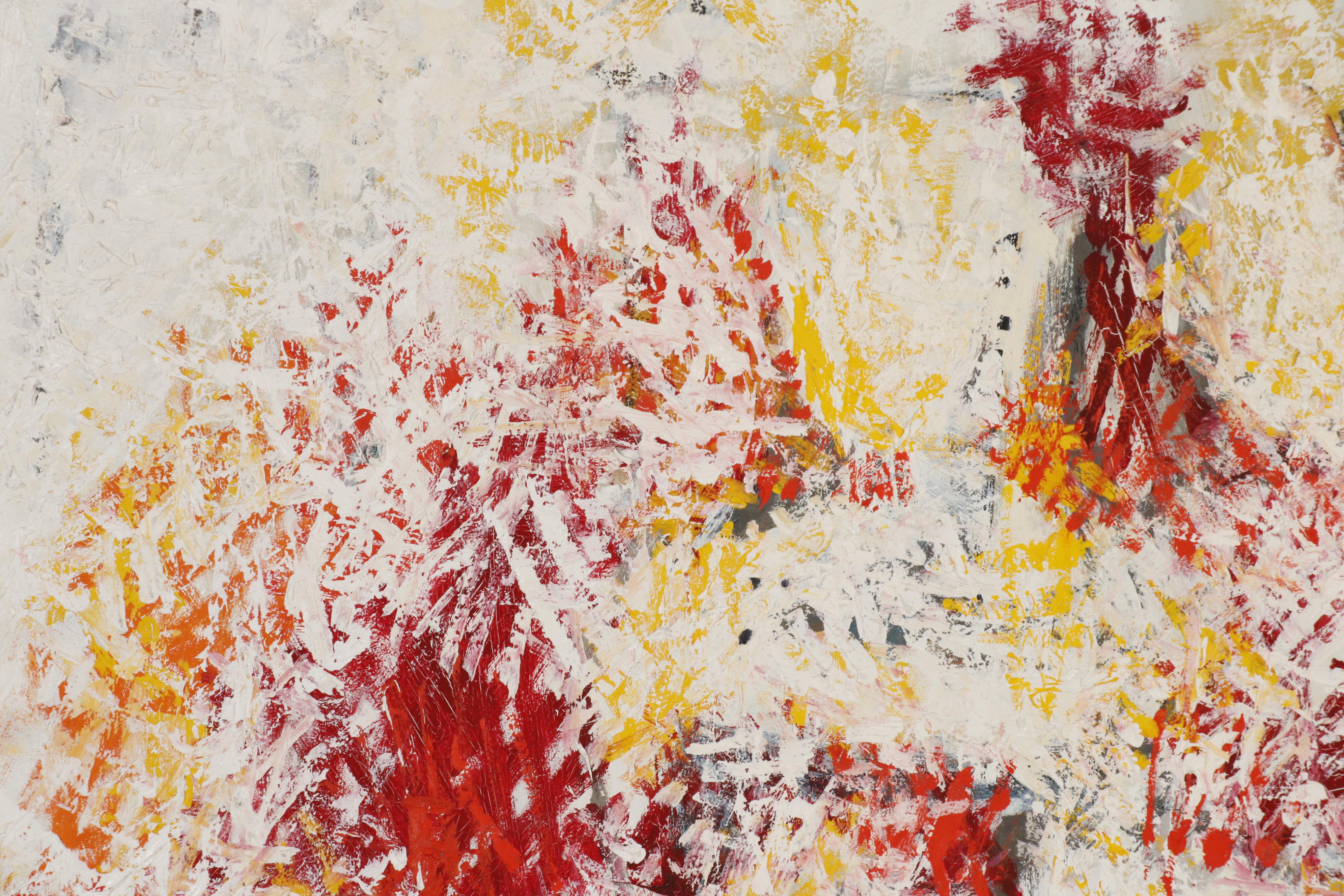 Leonard Maurer Abstract Figural Oil Painting, 1958