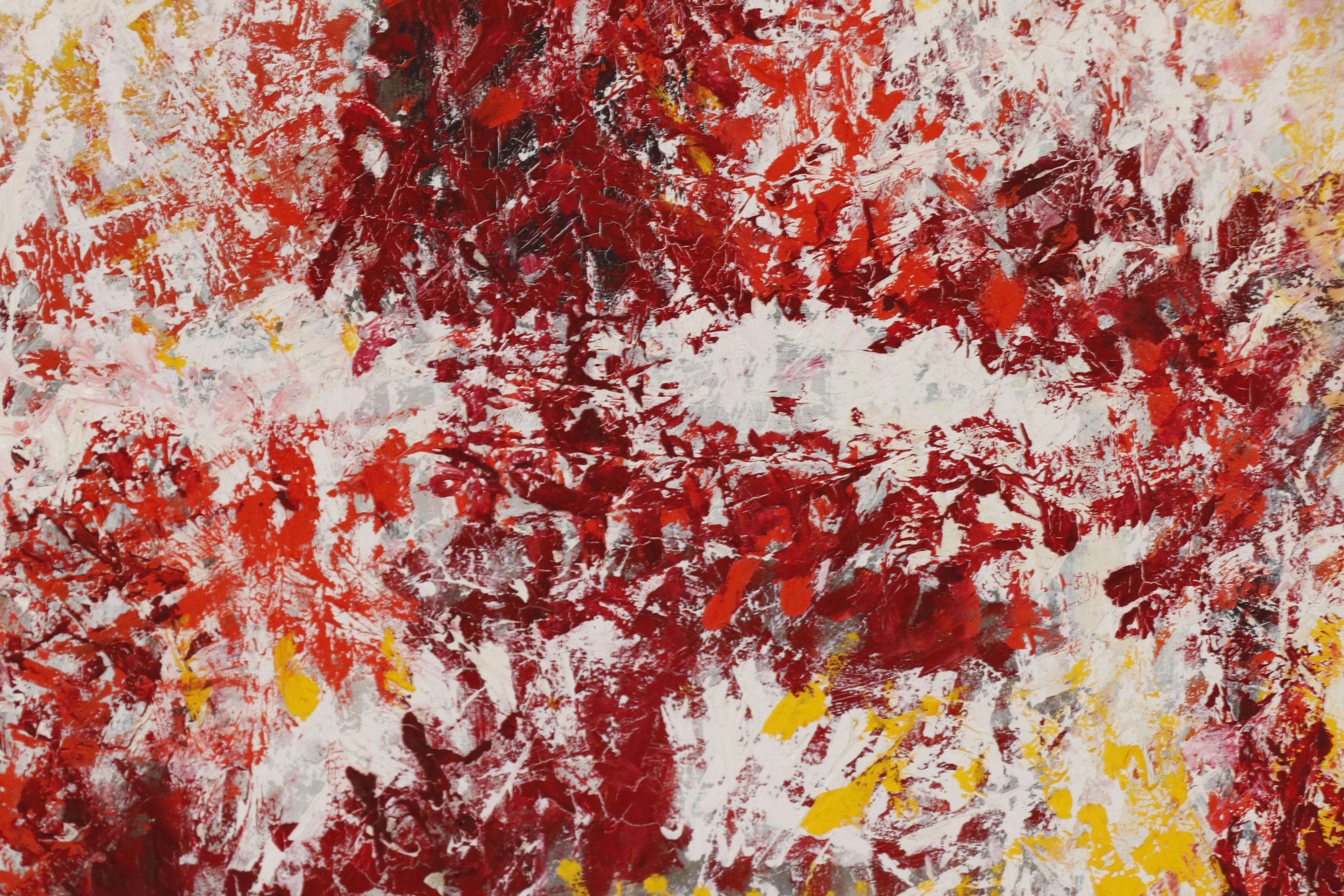 Leonard Maurer Abstract Figural Oil Painting, 1958