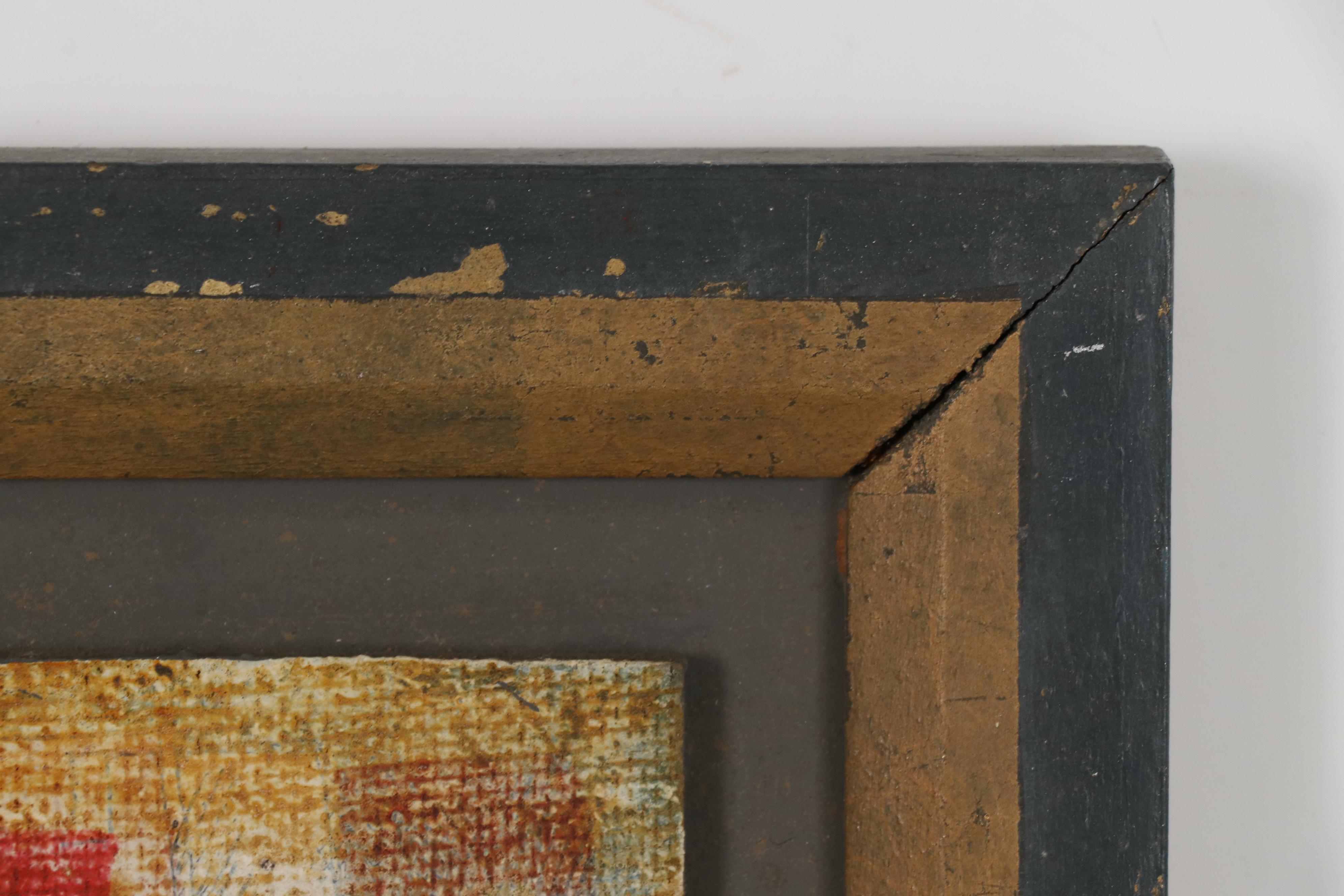 Leonard Maurer Embellished Casein Painting, 1955