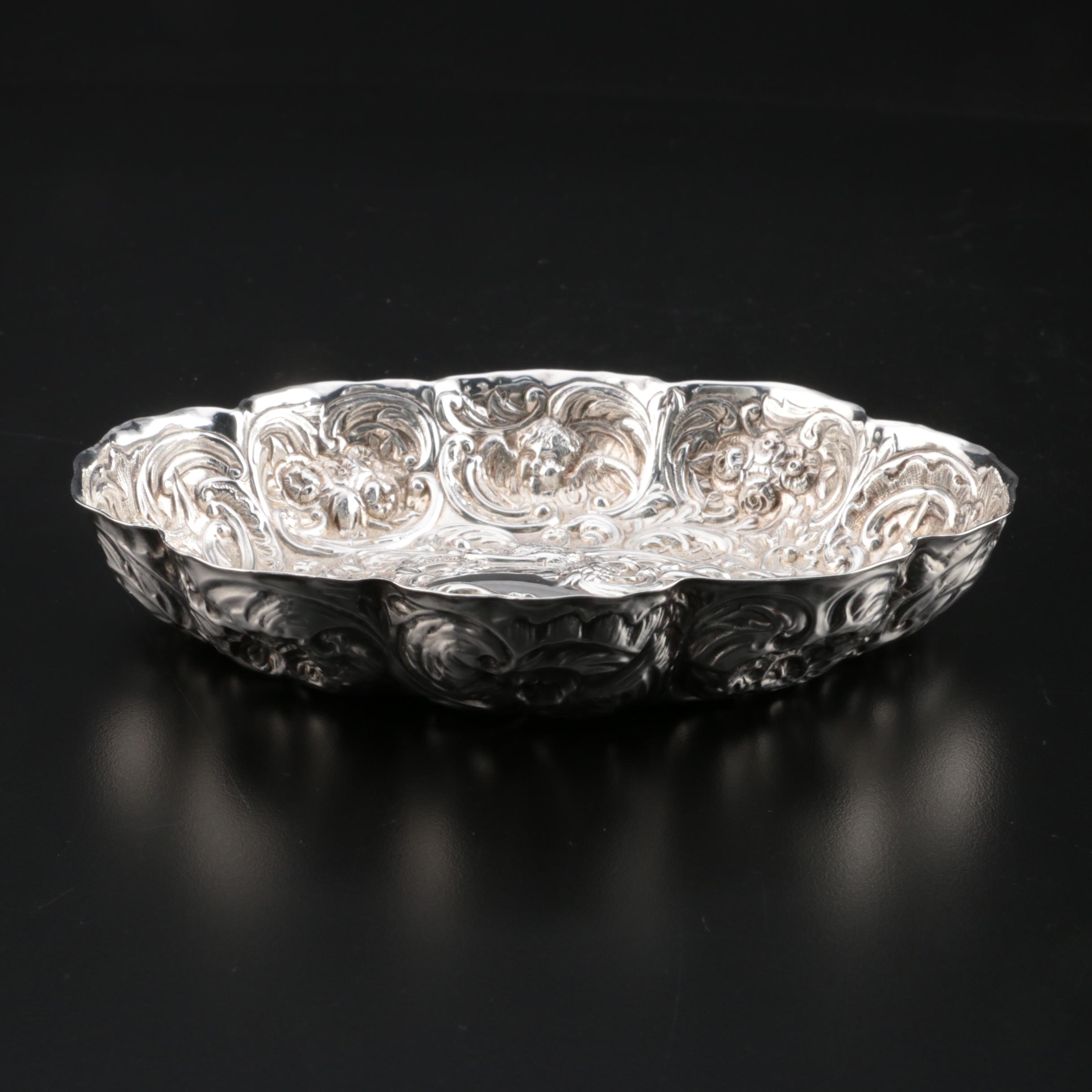 Victorian William Comyns & Sons Sterling Silver Bowl, 1892