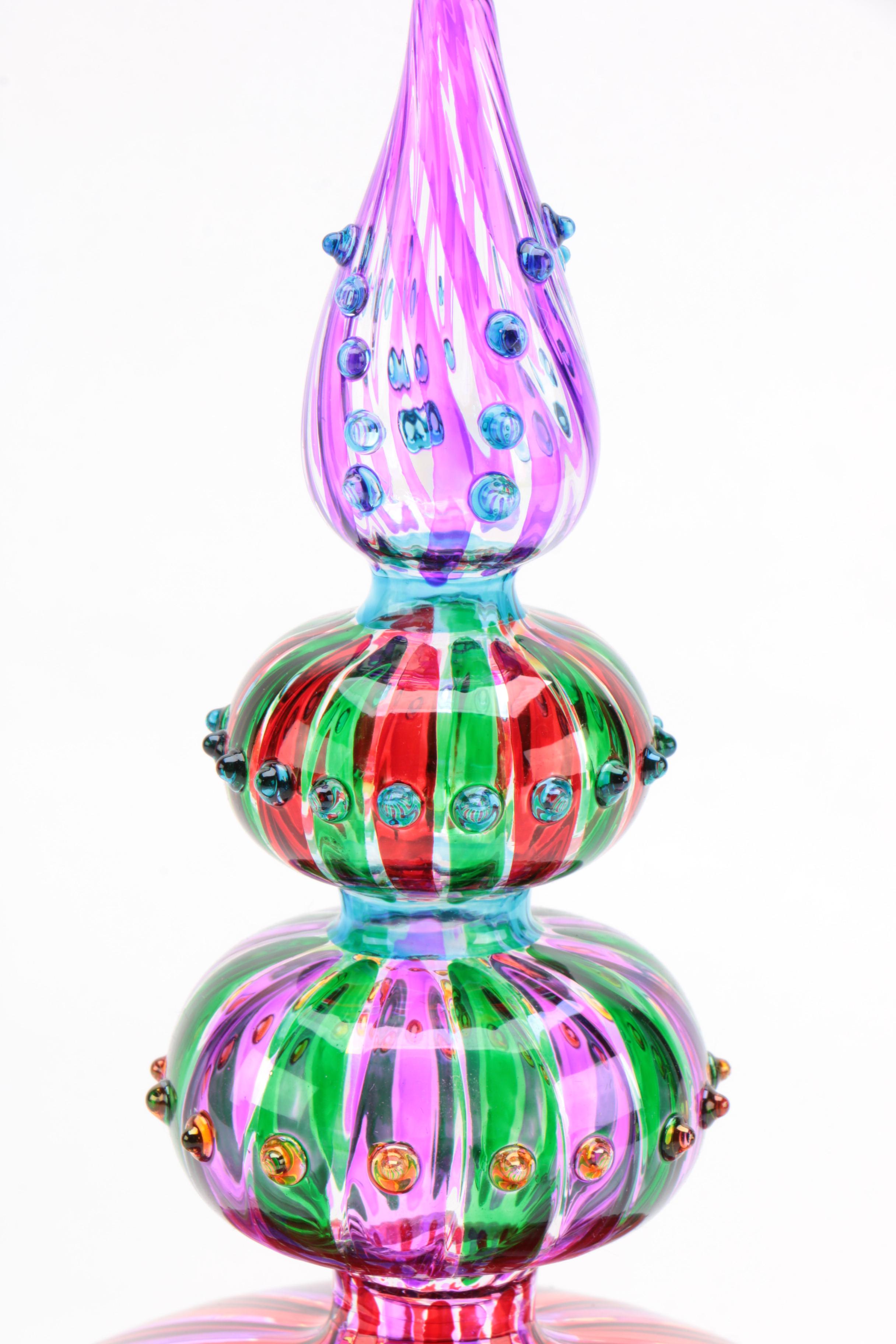 Marquis by Waterford Amethyst Venetian Collection "Carnivale" Glass Tree Topper