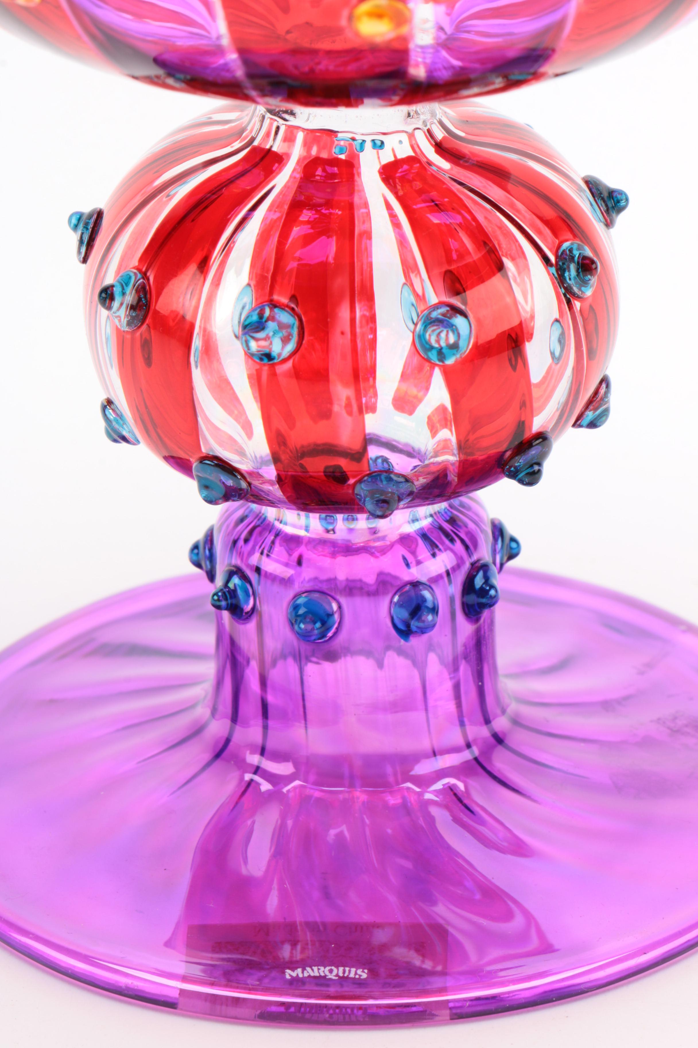 Marquis by Waterford Amethyst Venetian Collection "Carnivale" Glass Tree Topper