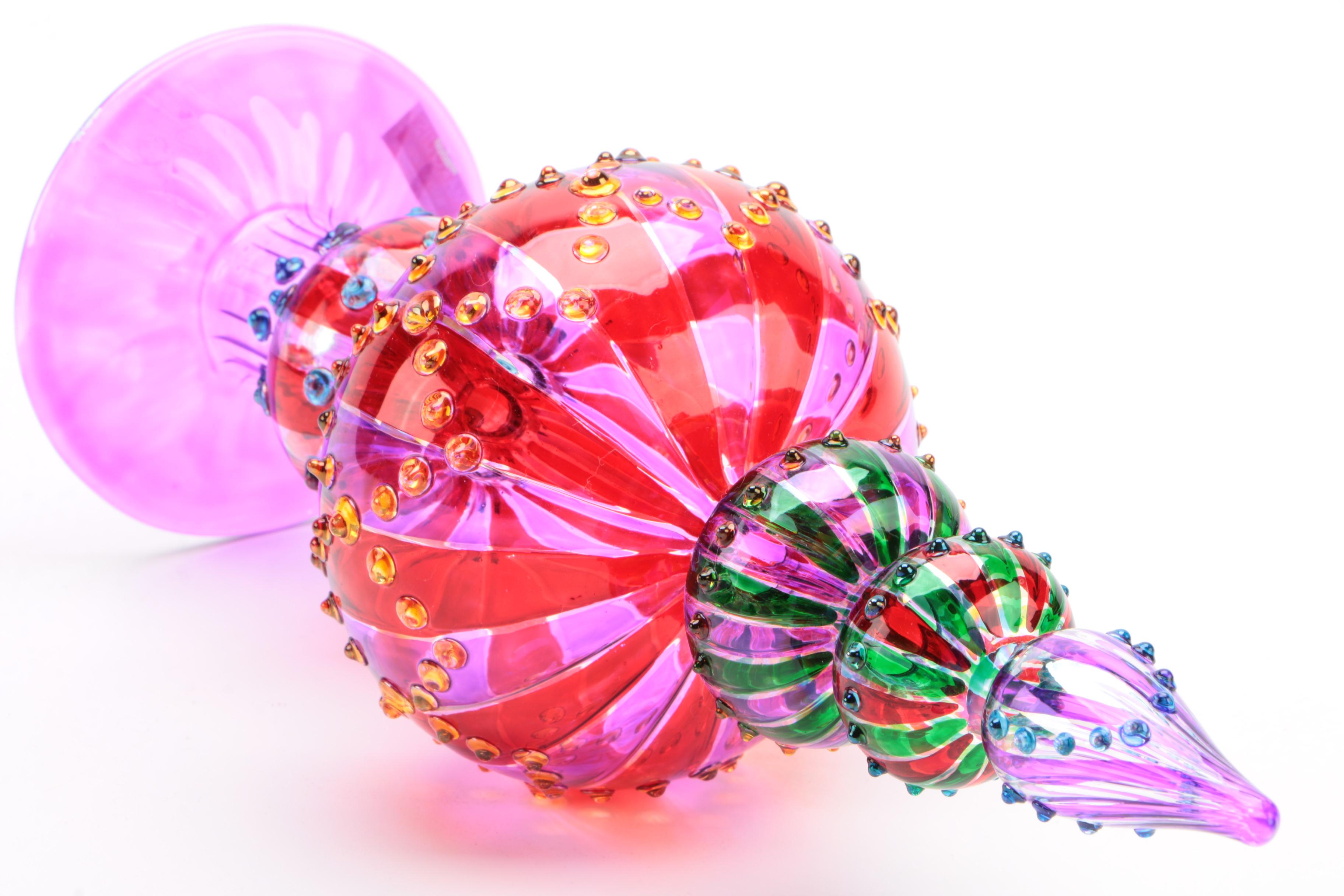 Marquis by Waterford Amethyst Venetian Collection "Carnivale" Glass Tree Topper