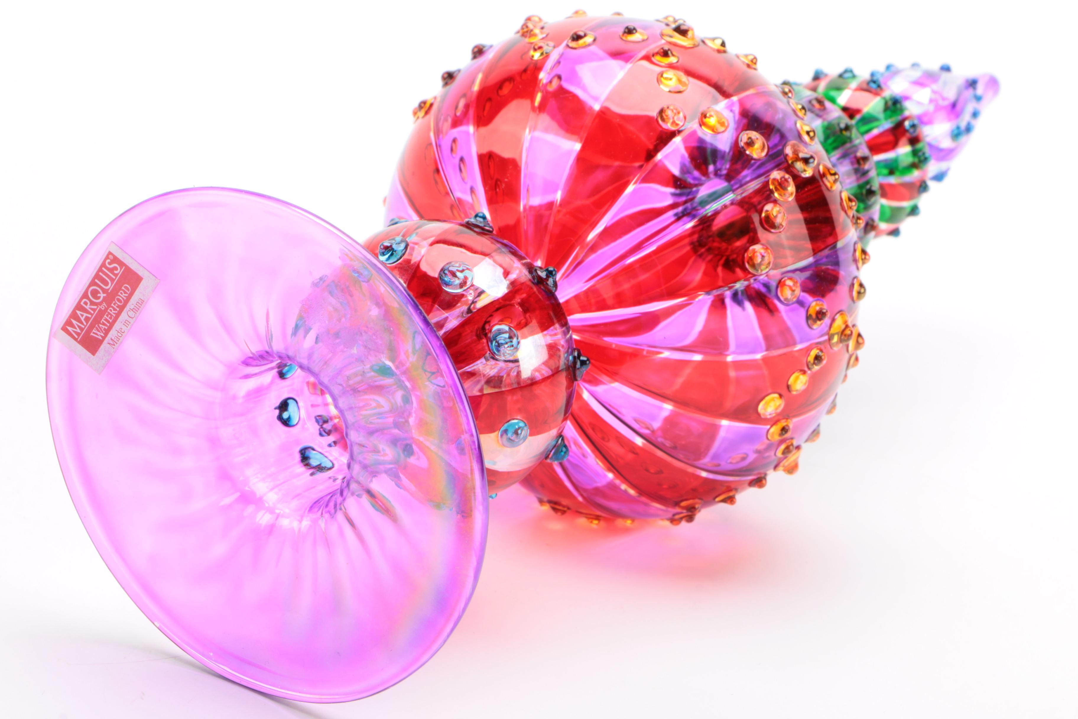 Marquis by Waterford Amethyst Venetian Collection "Carnivale" Glass Tree Topper