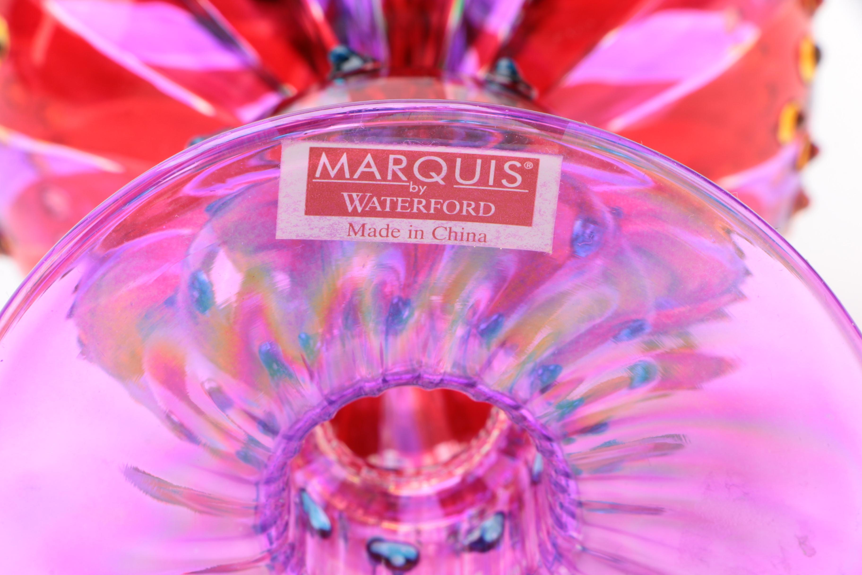 Marquis by Waterford Amethyst Venetian Collection "Carnivale" Glass Tree Topper