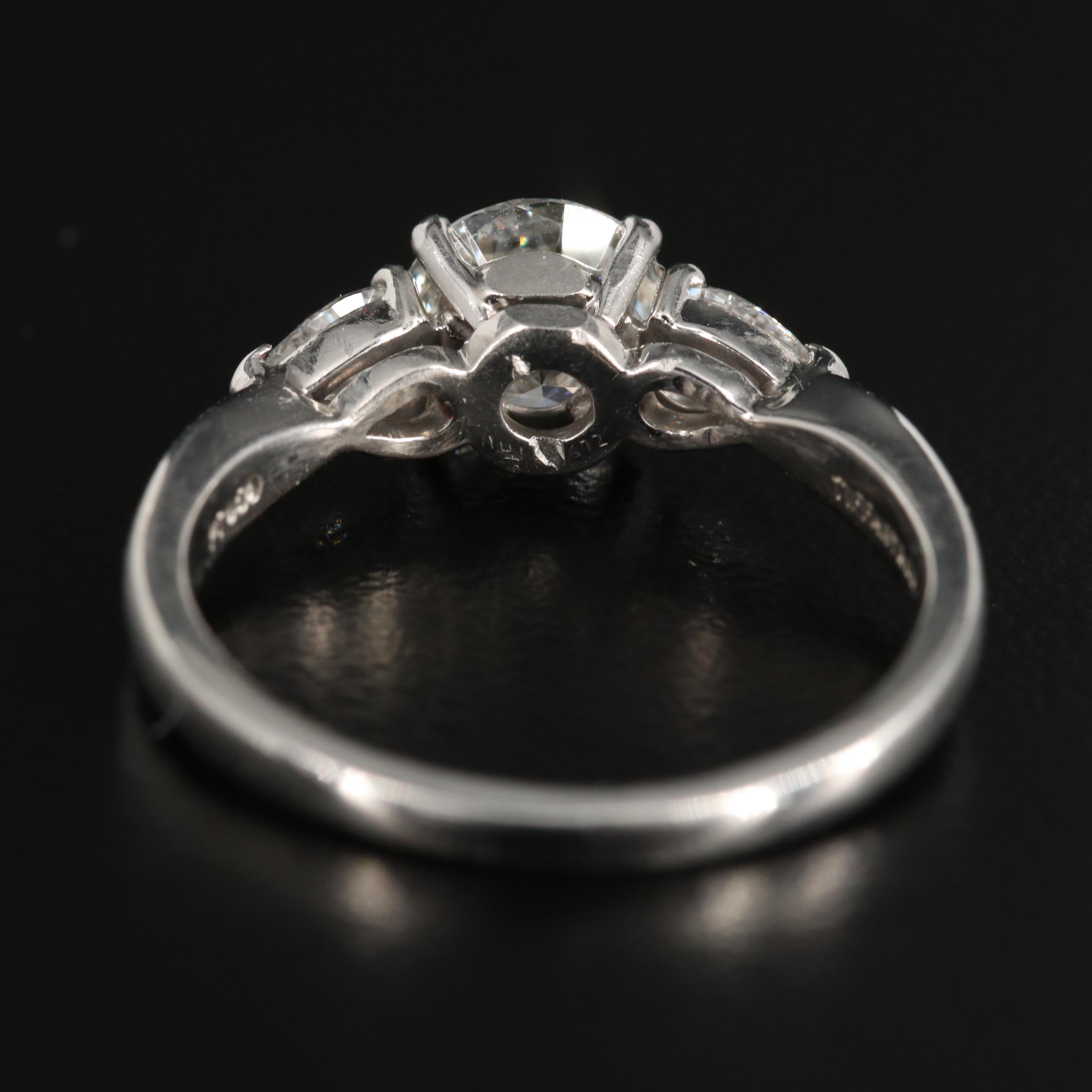 Tiffany & Co. Platinum 1.66 CTW Diamond Mounting with GIA Report