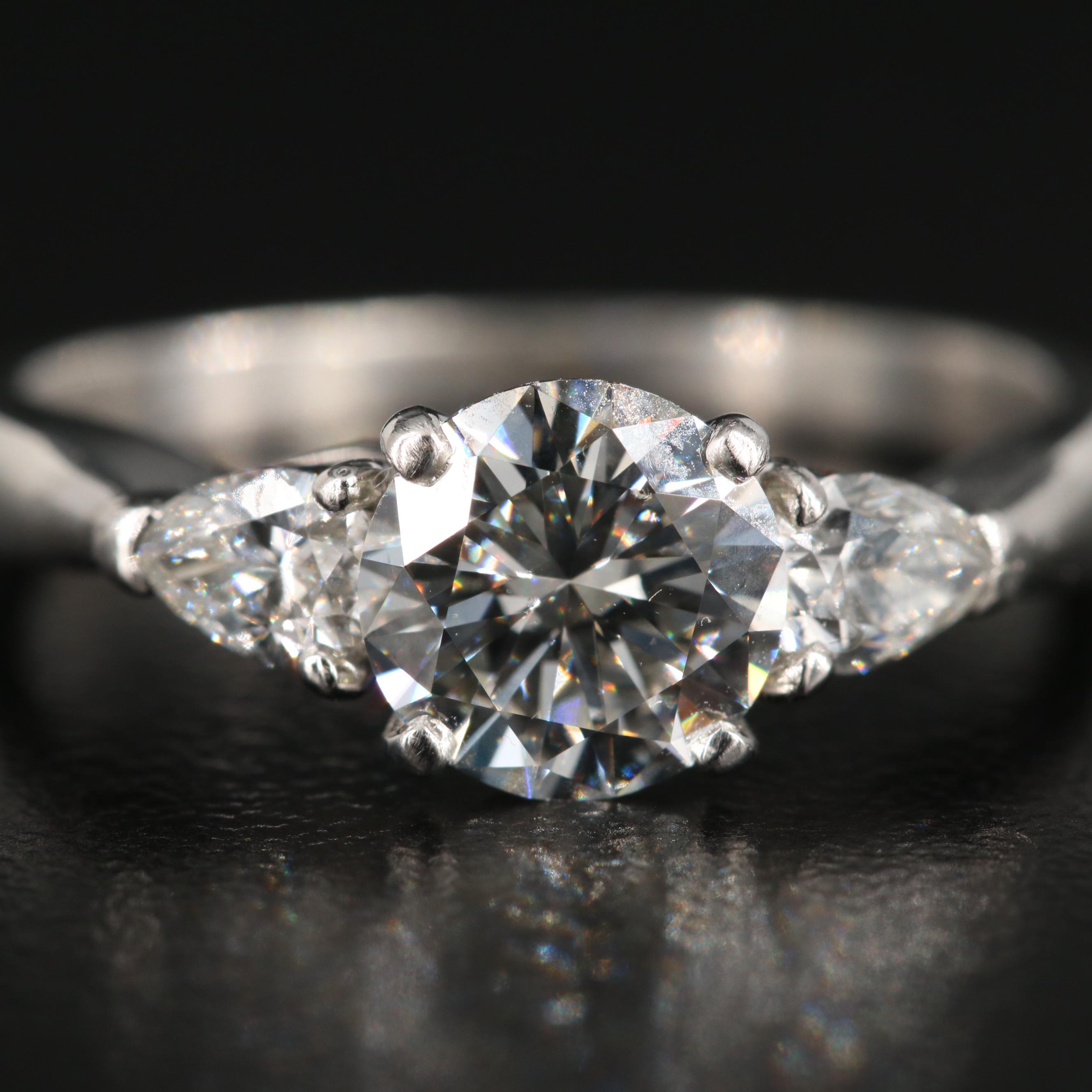 Tiffany & Co. Platinum 1.66 CTW Diamond Mounting with GIA Report