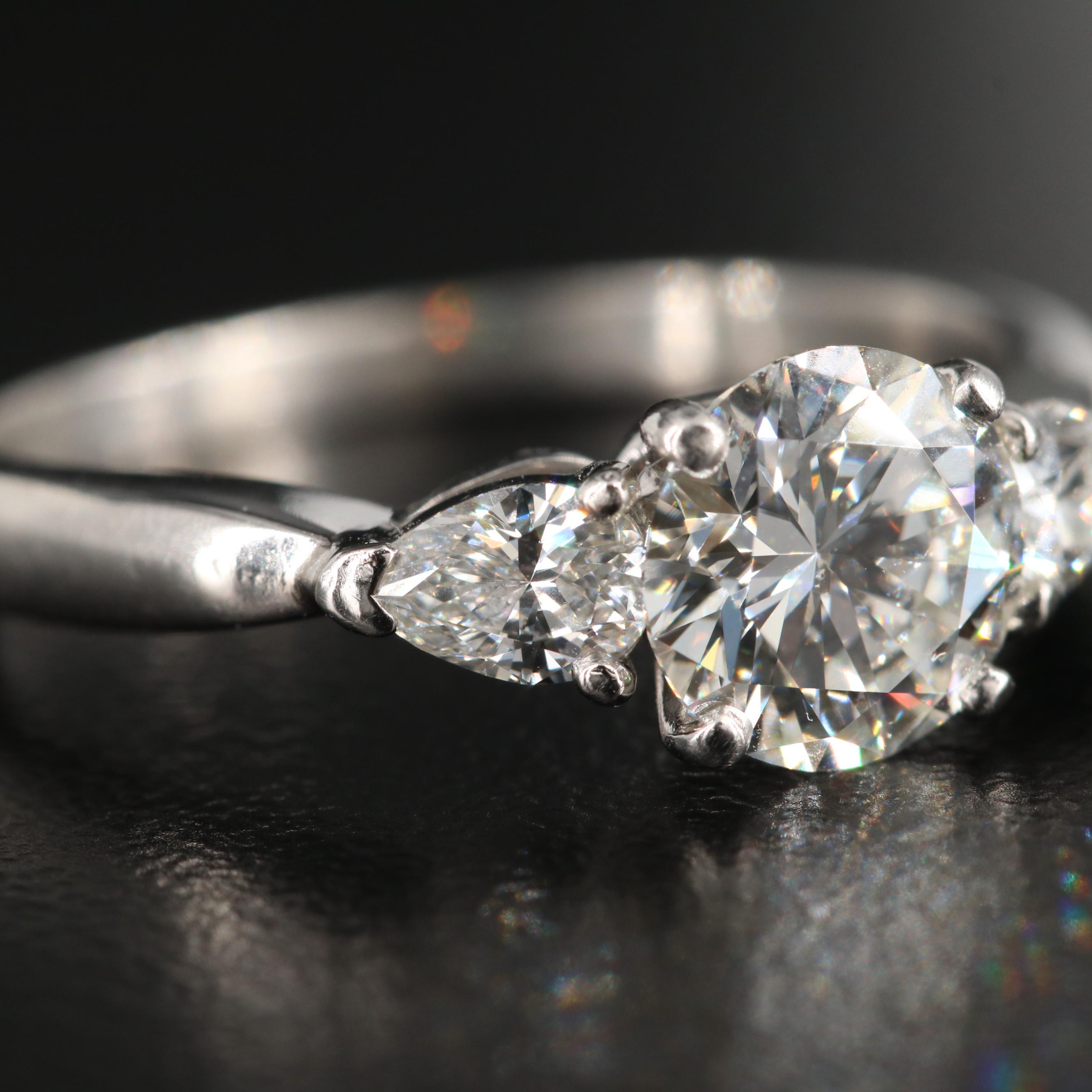 Tiffany & Co. Platinum 1.66 CTW Diamond Mounting with GIA Report